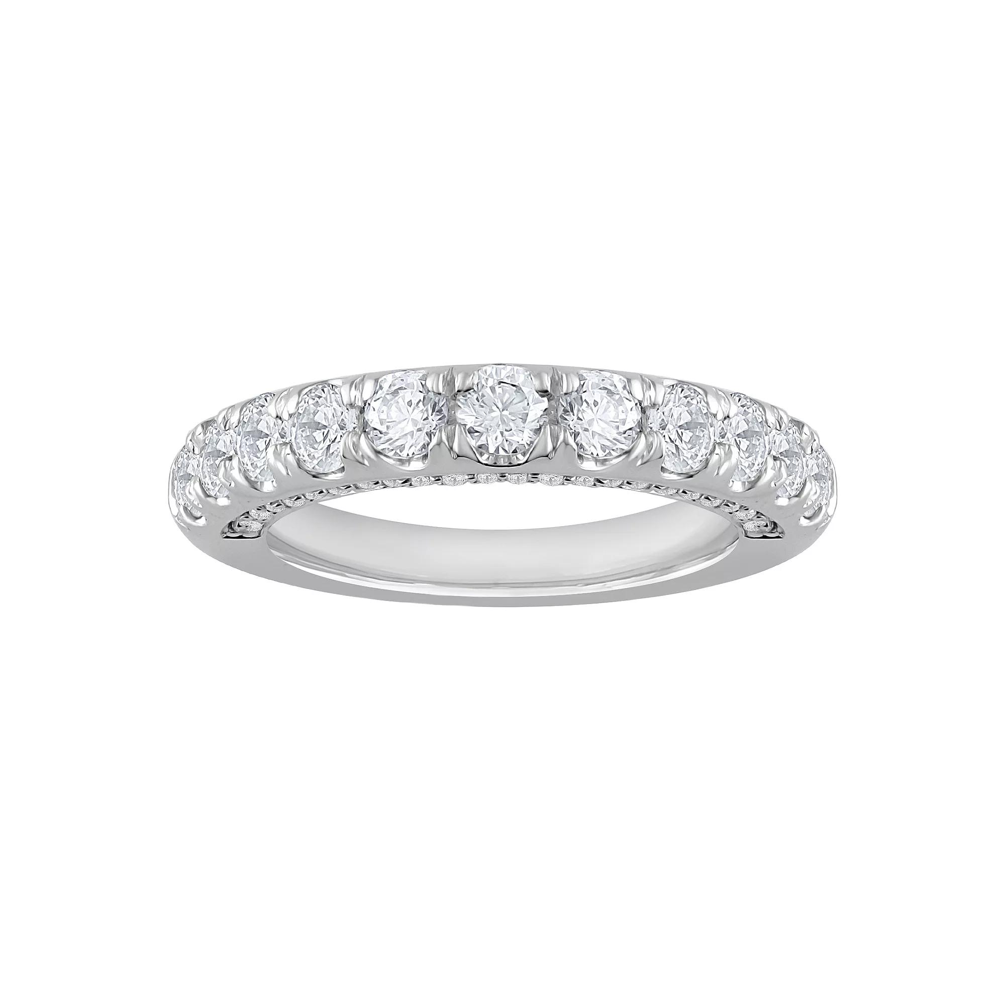 Diamond Medley 14k White Gold 1 Carat T.W. Lab-Grown Diamond Anniversary Ring, Women's, Size: 6, 14k Whgold Product Image