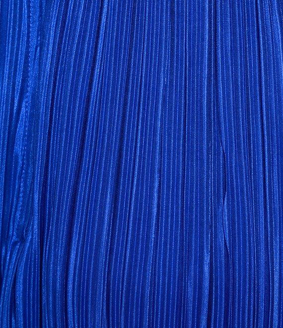 Lulus Majestic Strapless Cut-out Satin Plisse Long Dress Product Image