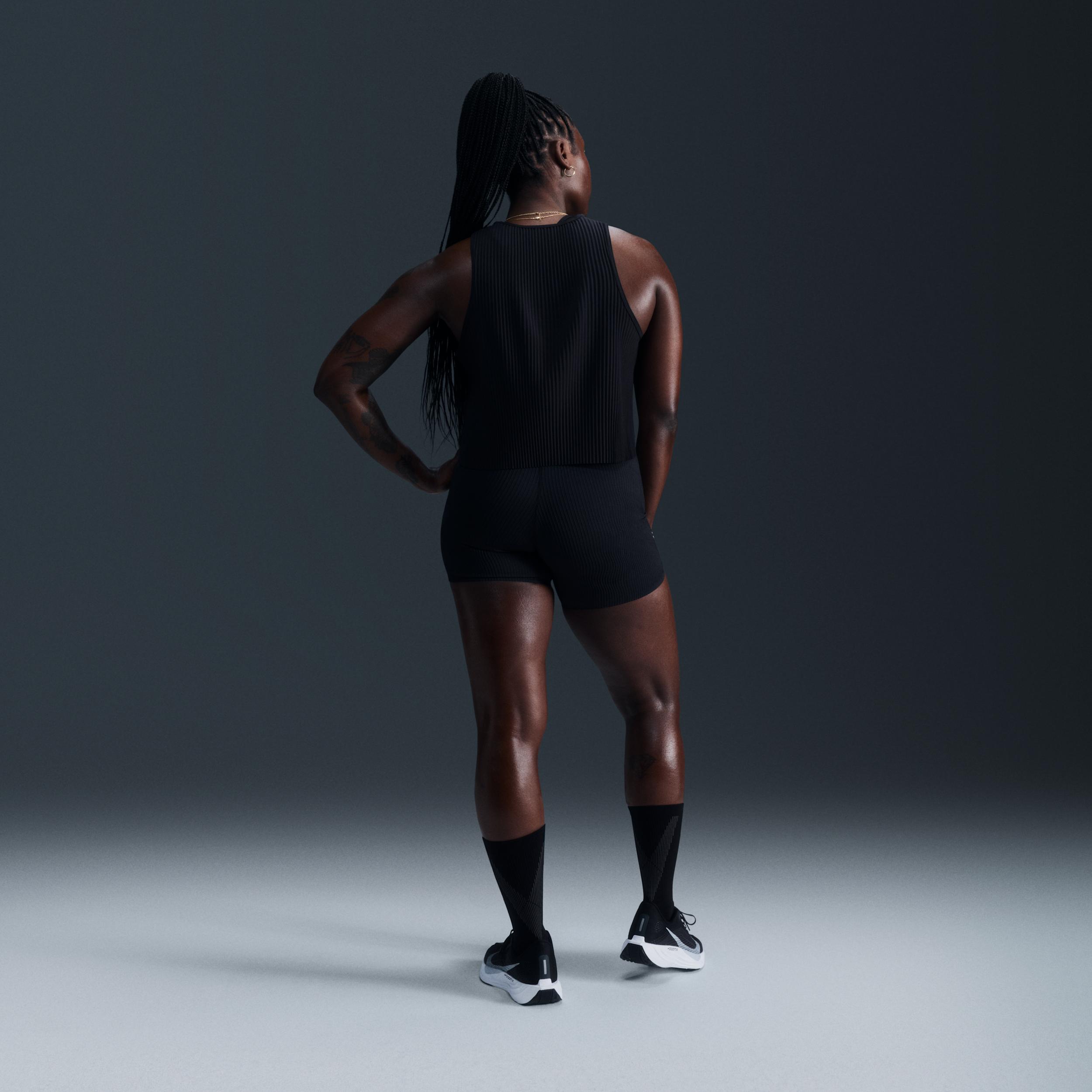 Nike Womens AeroSwift Dri-FIT ADV Cropped Running Tank Top | FN2713-010 Product Image