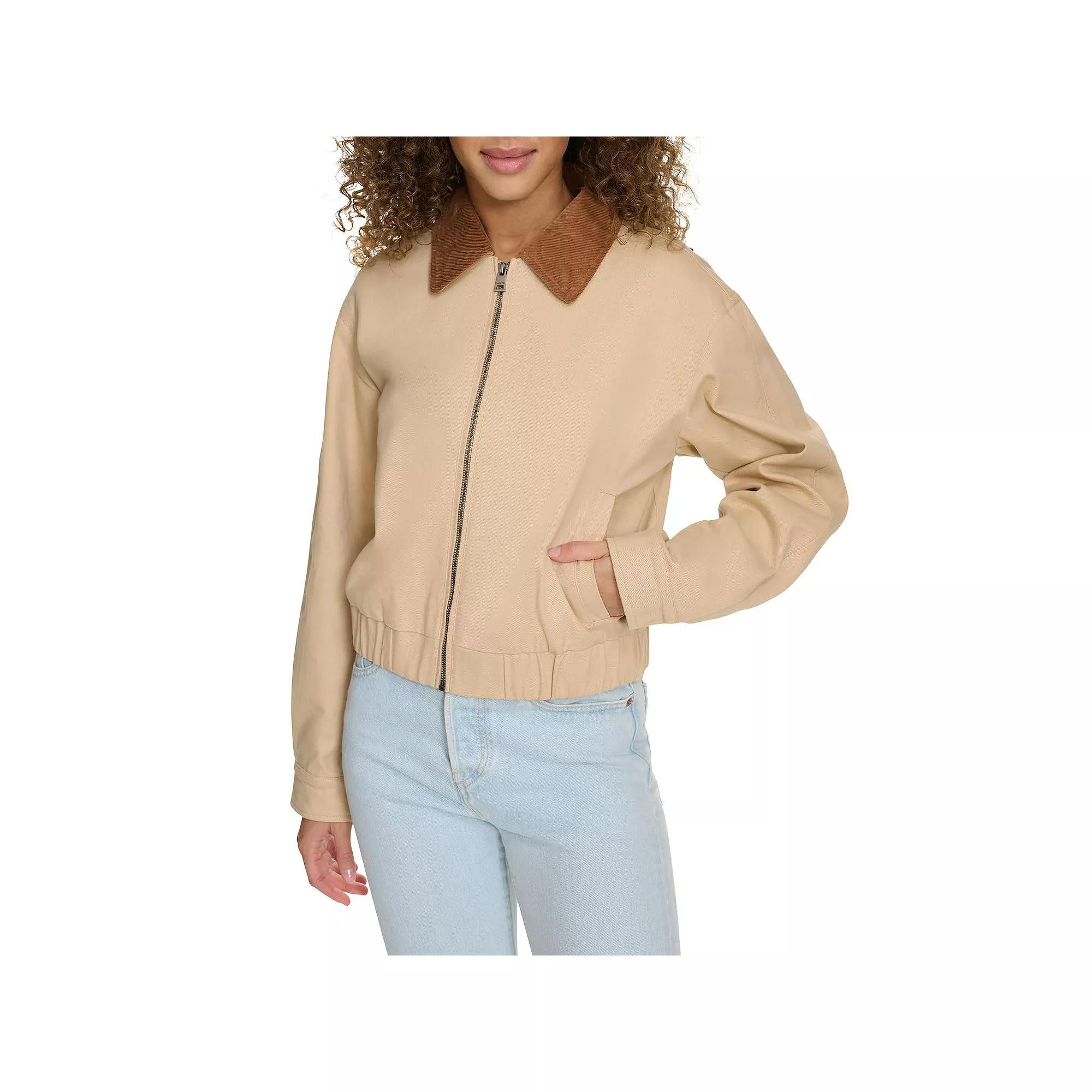 Women's Levi's® Corduroy Collar Shrunken Bomber Jacket, Size: Medium Product Image