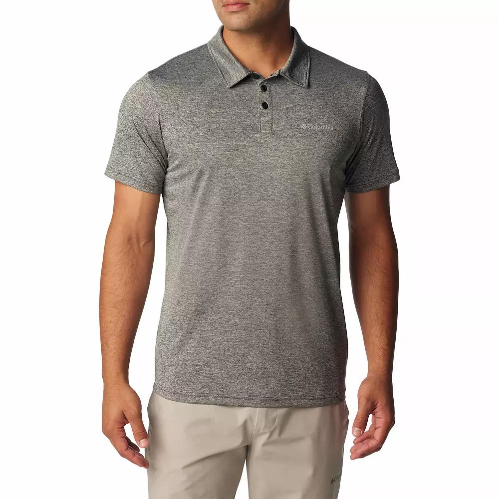 Men's Columbia Hiking Polo, Size: Medium, Black Grey Product Image