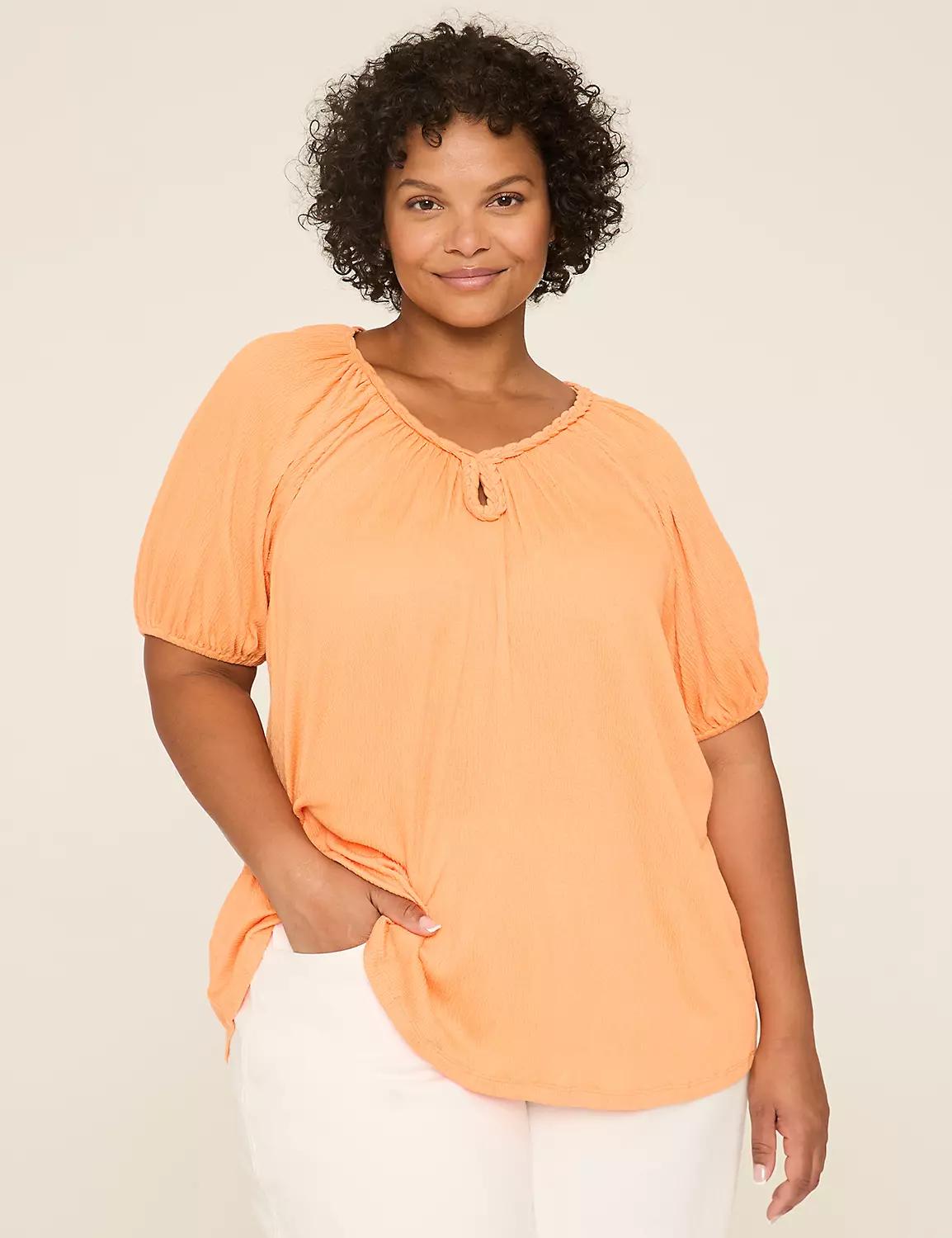 Braided Keyhole-Neck Top Product Image