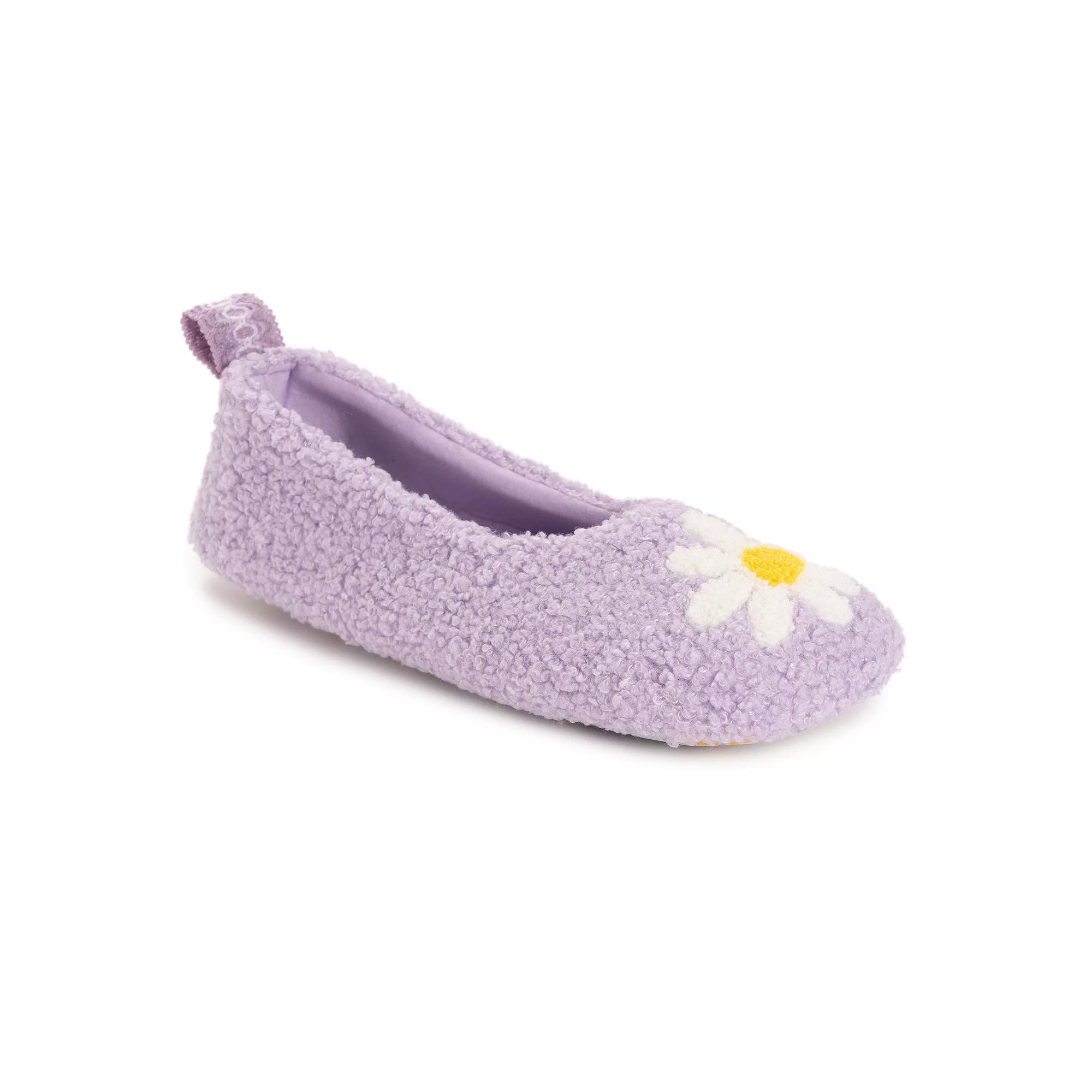 MUK LUKS Womens Ballerina Slippers Pink Smile Product Image