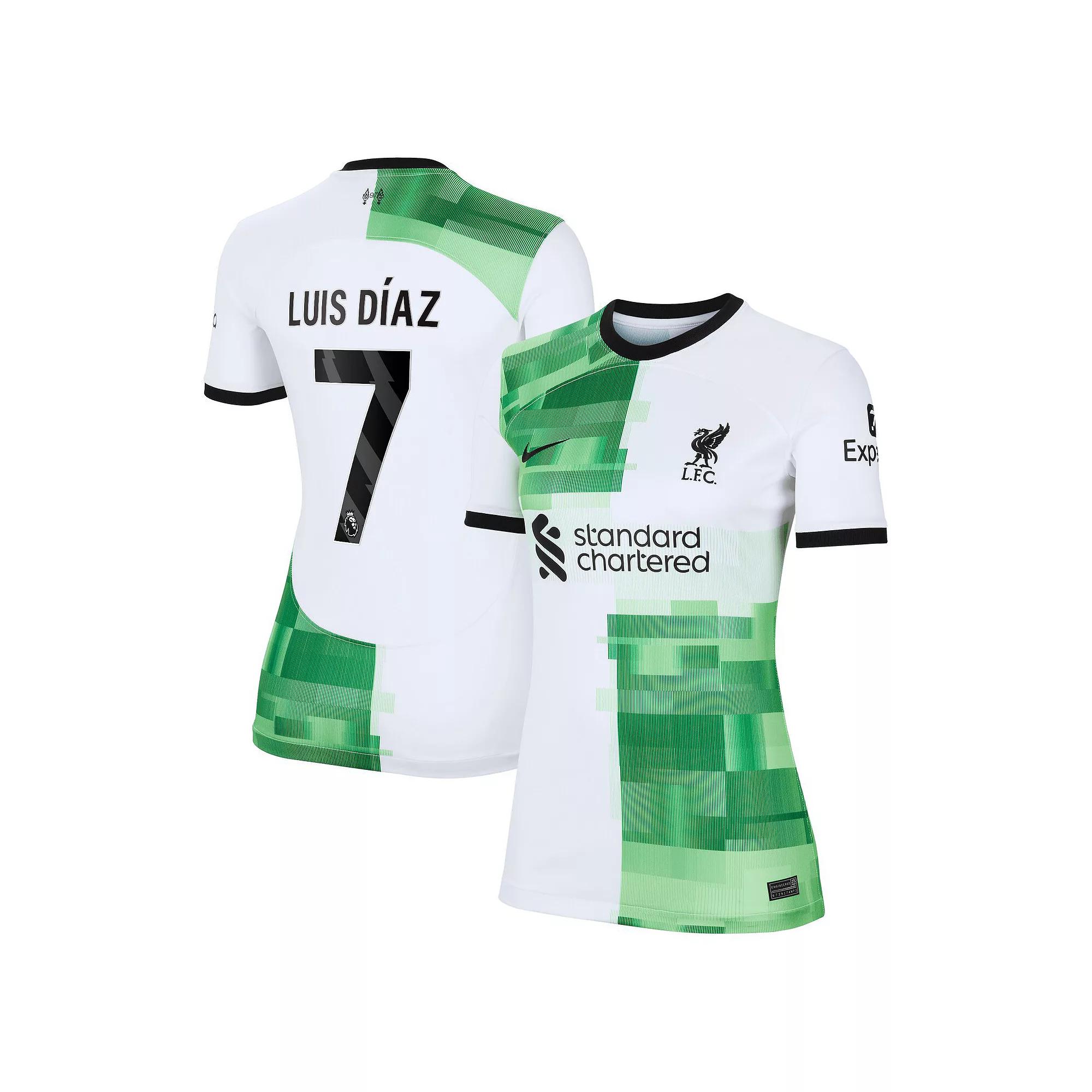 Women's Nike Luis Diaz White Liverpool 2023/24 Away Replica Player Jersey, Size: Small, Lvp White Product Image