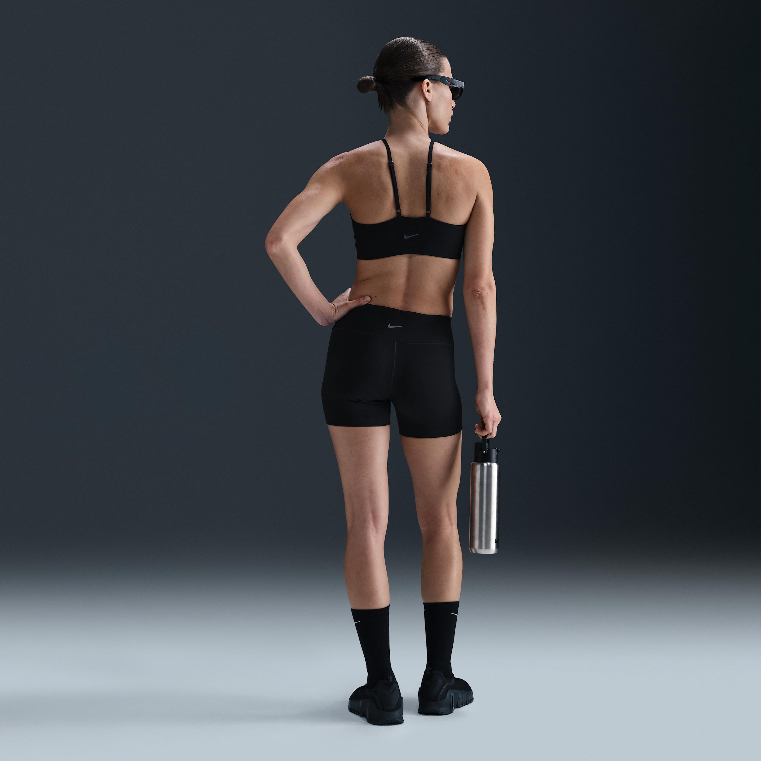 Nike Womens One Keyhole Light-Support Padded High-Neck Sports Bra | HJ3726-010 Product Image