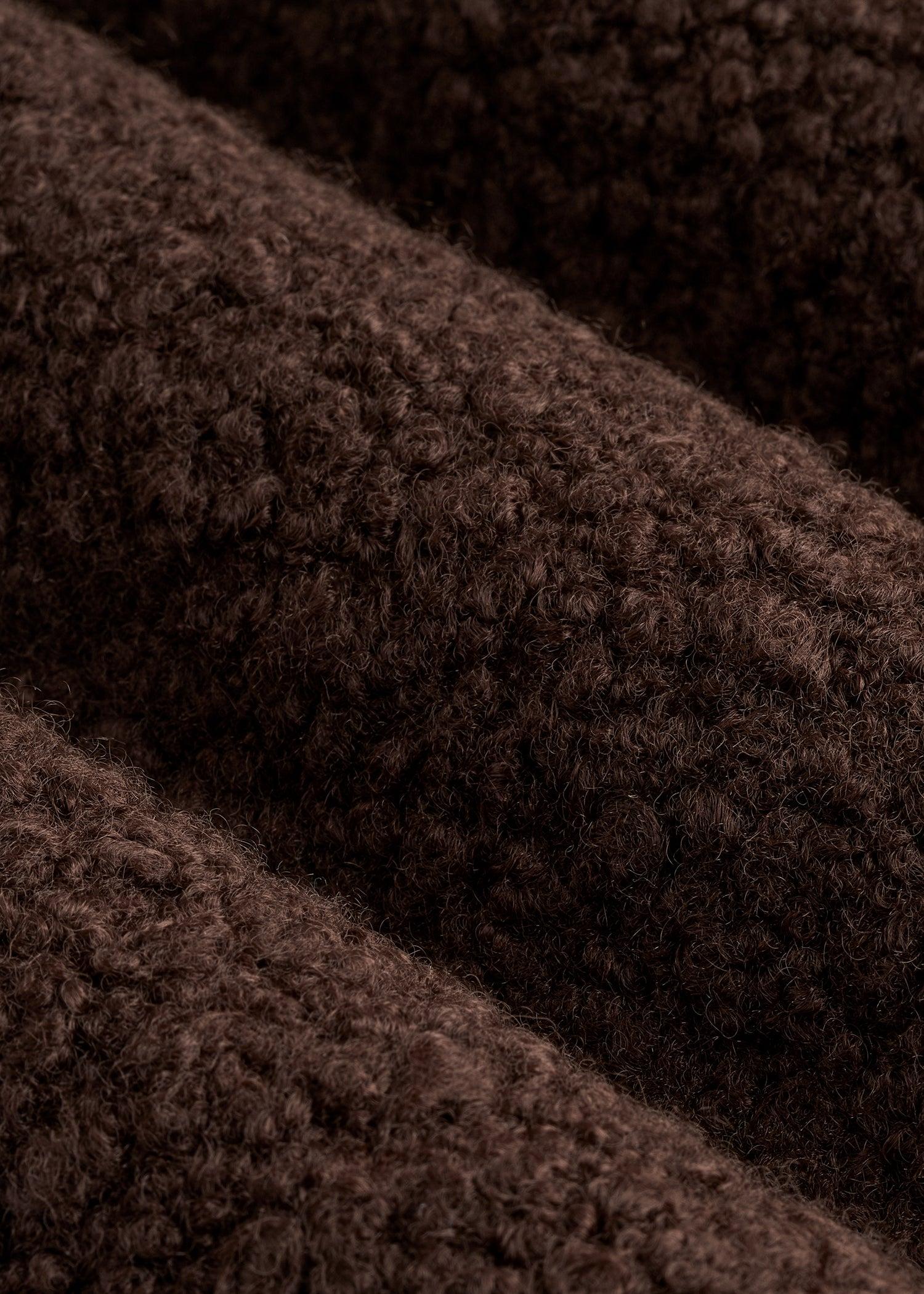 Relaxed Boucle Shacket for Tall Women in Espresso Female Product Image