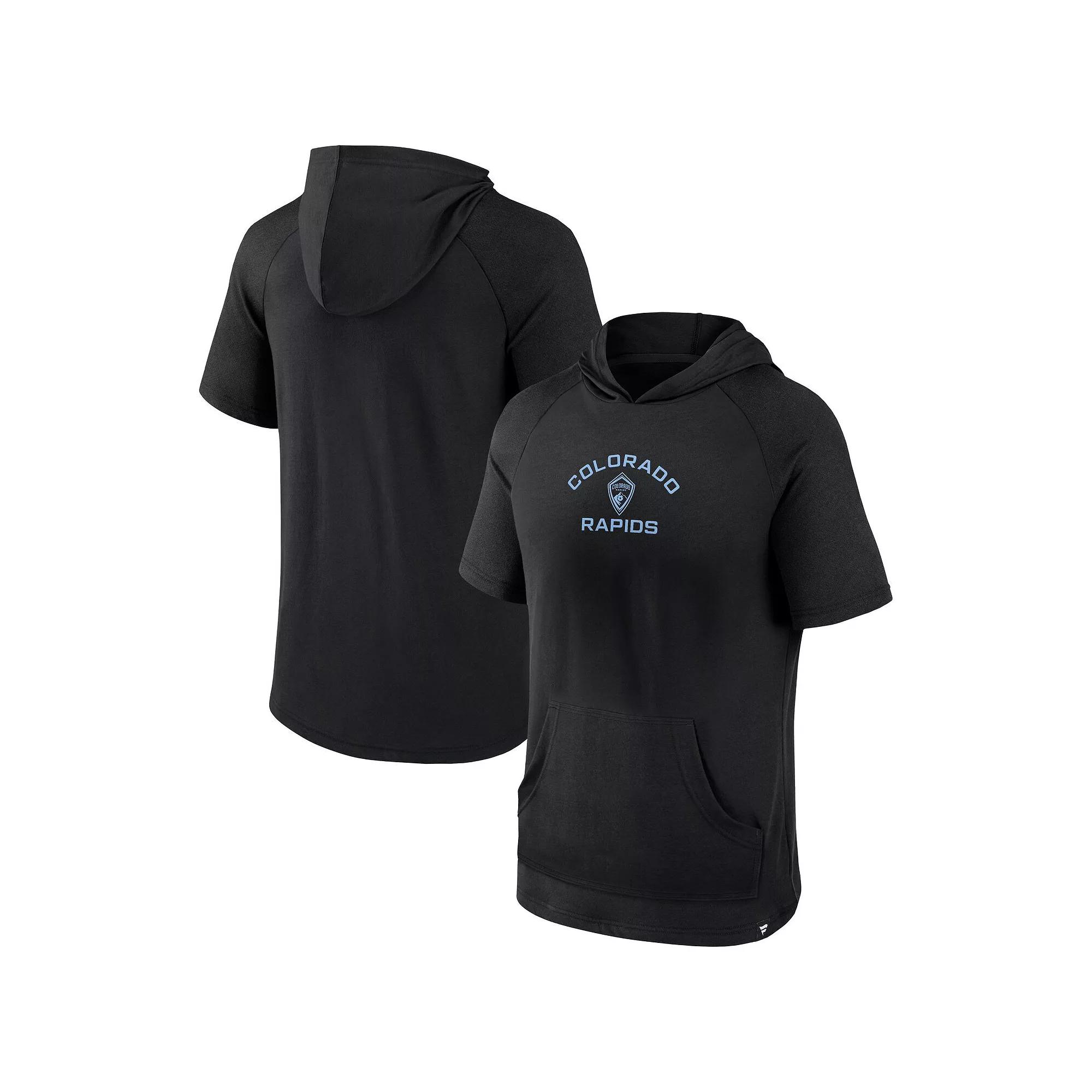 Men's Fanatics Black Philadelphia Union Match Raglan Short Sleeve Pullover Hoodie,  Product Image