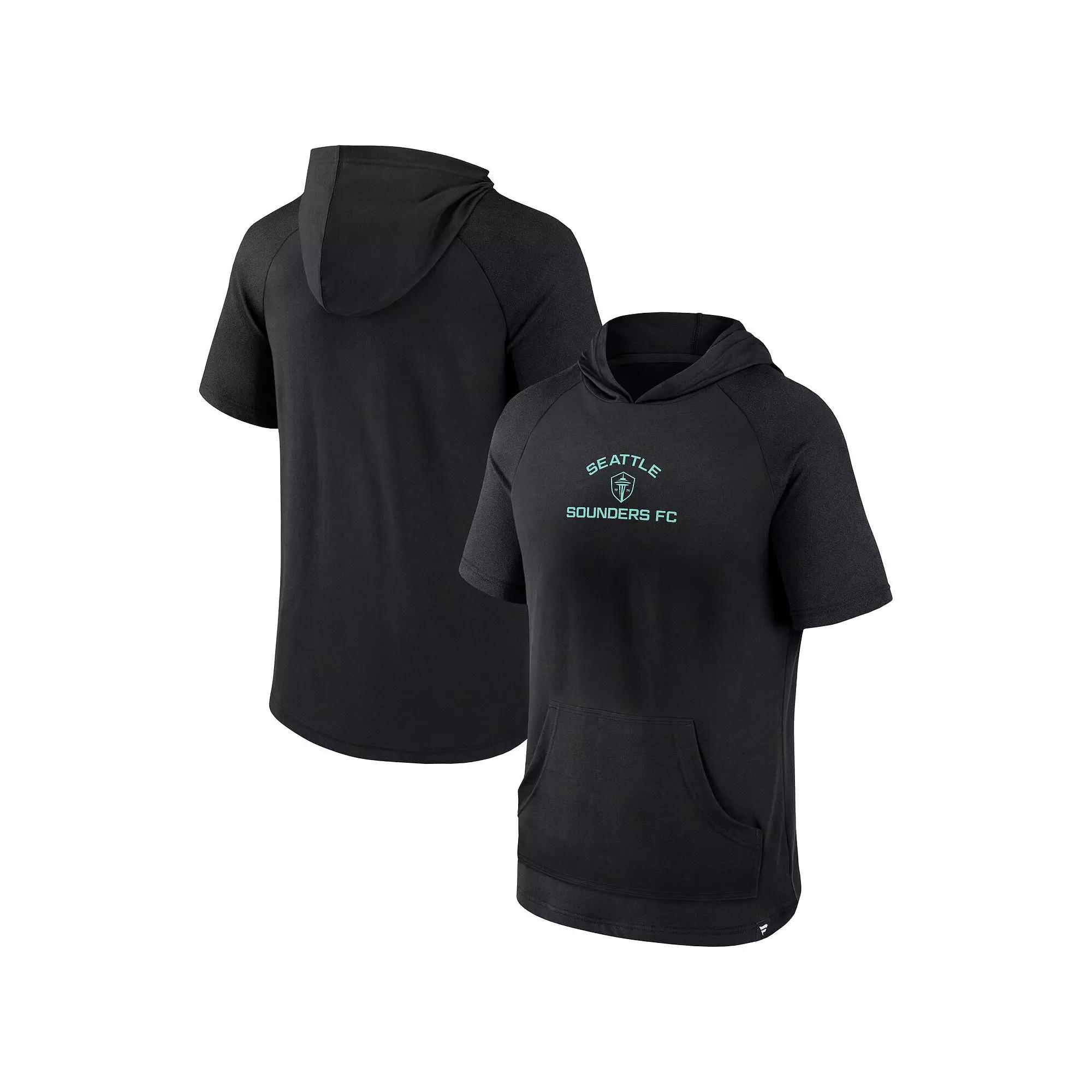 Men's Fanatics Black Philadelphia Union Match Raglan Short Sleeve Pullover Hoodie,  Product Image