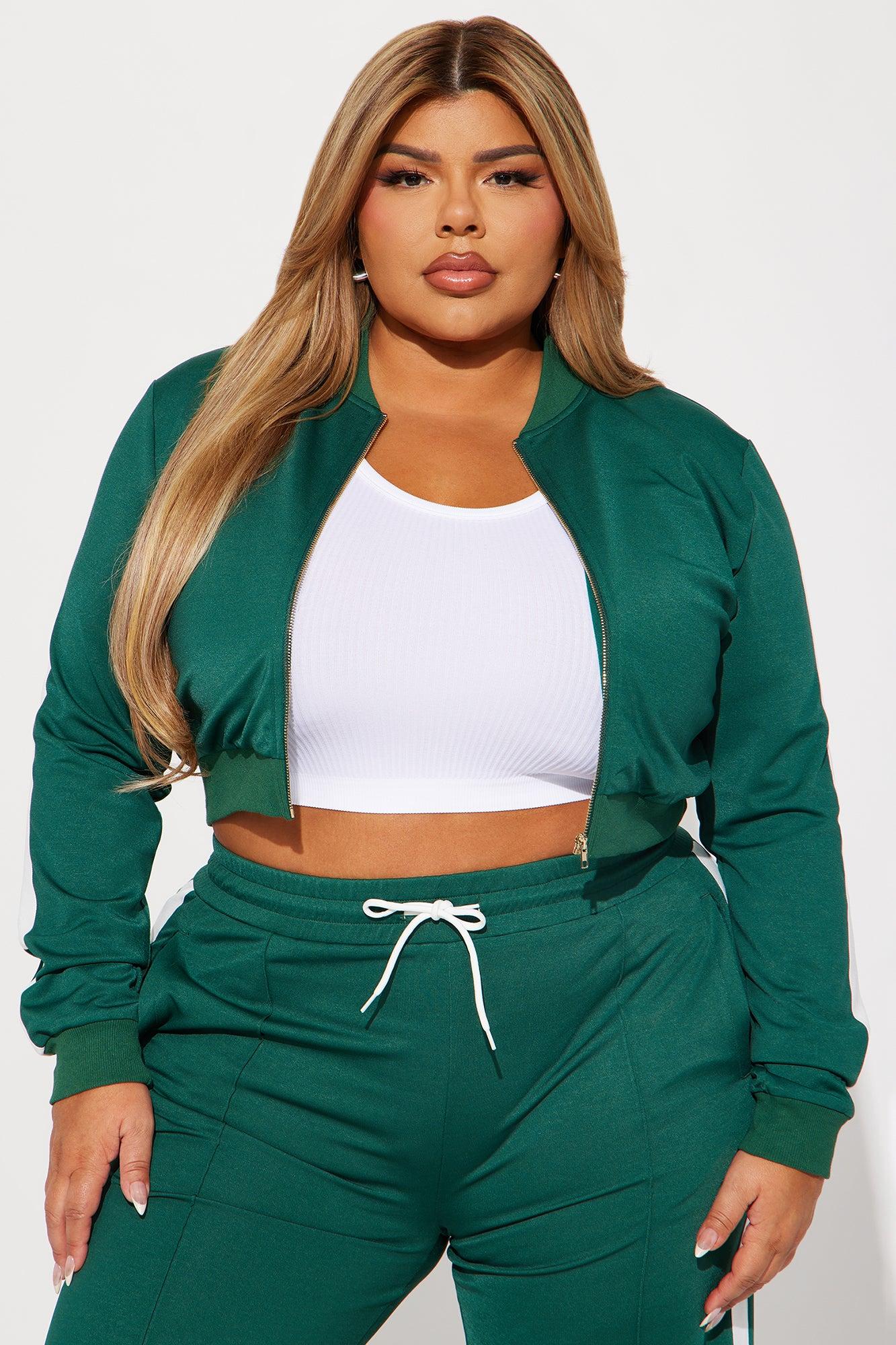 Hanging Out Later Track Pant Set - Hunter Product Image