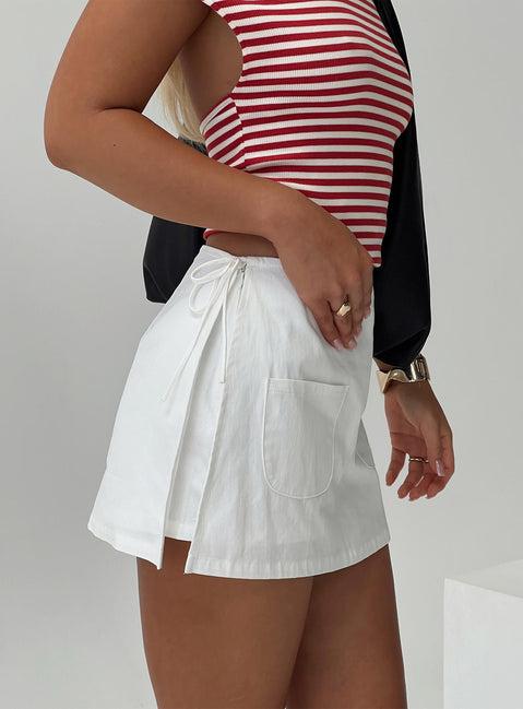 Gigi Wrap Skort White Product Image