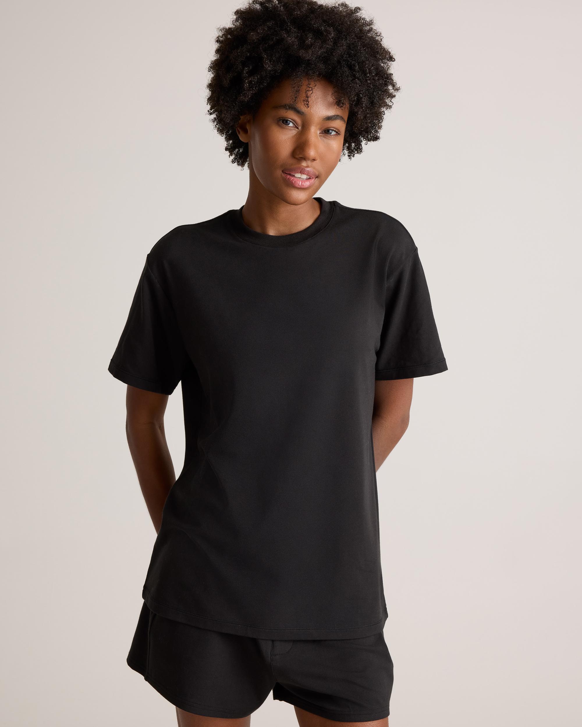 Quince | Women's Dream Lounge Oversized Short Sleeve Pajama Set Cotton Product Image