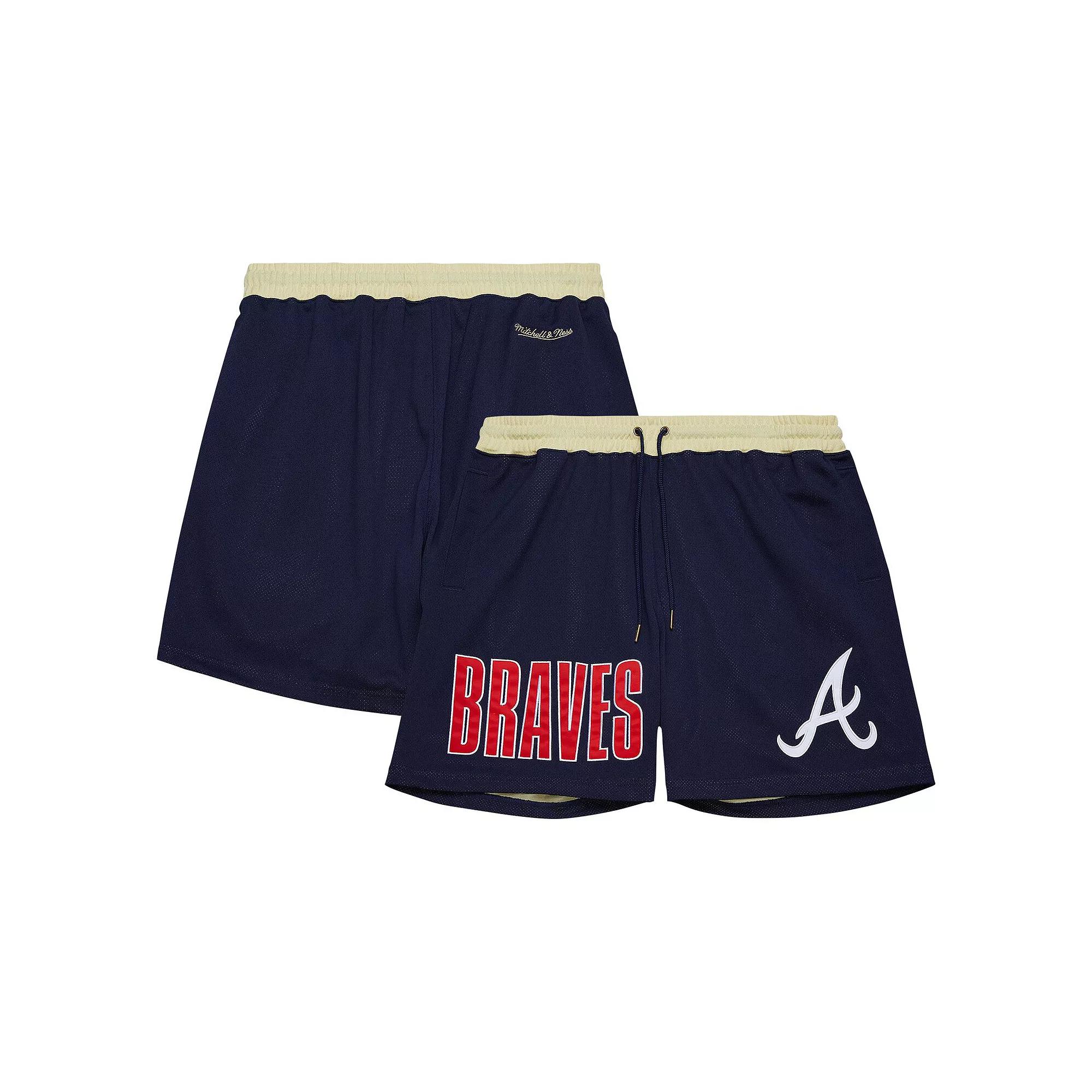 Men's Mitchell & Ness Navy Atlanta Braves OG 2.0 Fashion Shorts,  Product Image