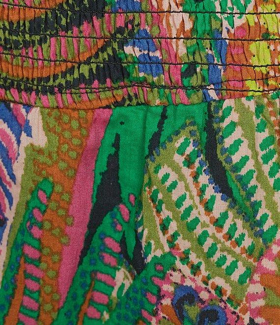 GB Tiered Coordinating Tropical Print Mini Skirt Product Image