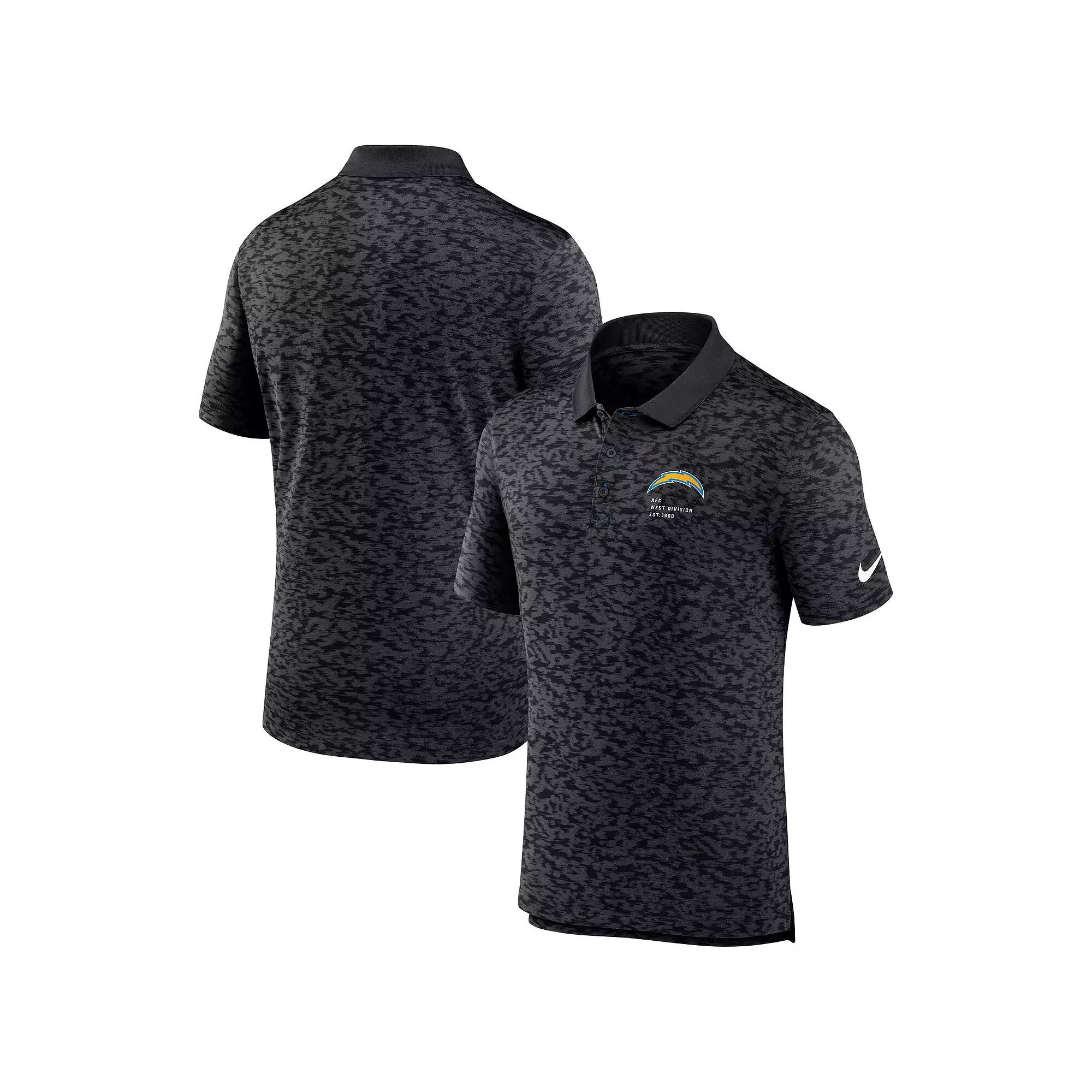 Men's Nike Black Los Angeles Chargers Pique Fashion Performance Polo,  Product Image