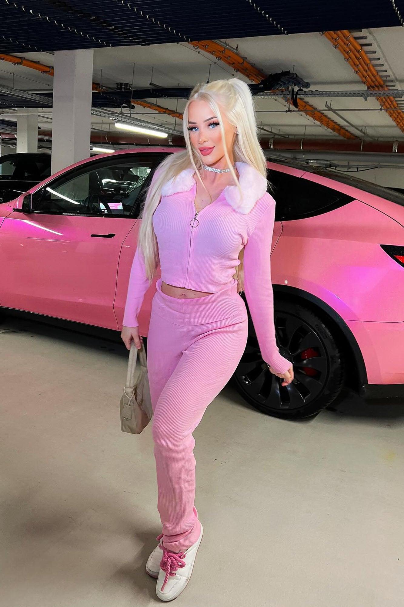 Always Sweet Sweater Pant Set - Pink Product Image