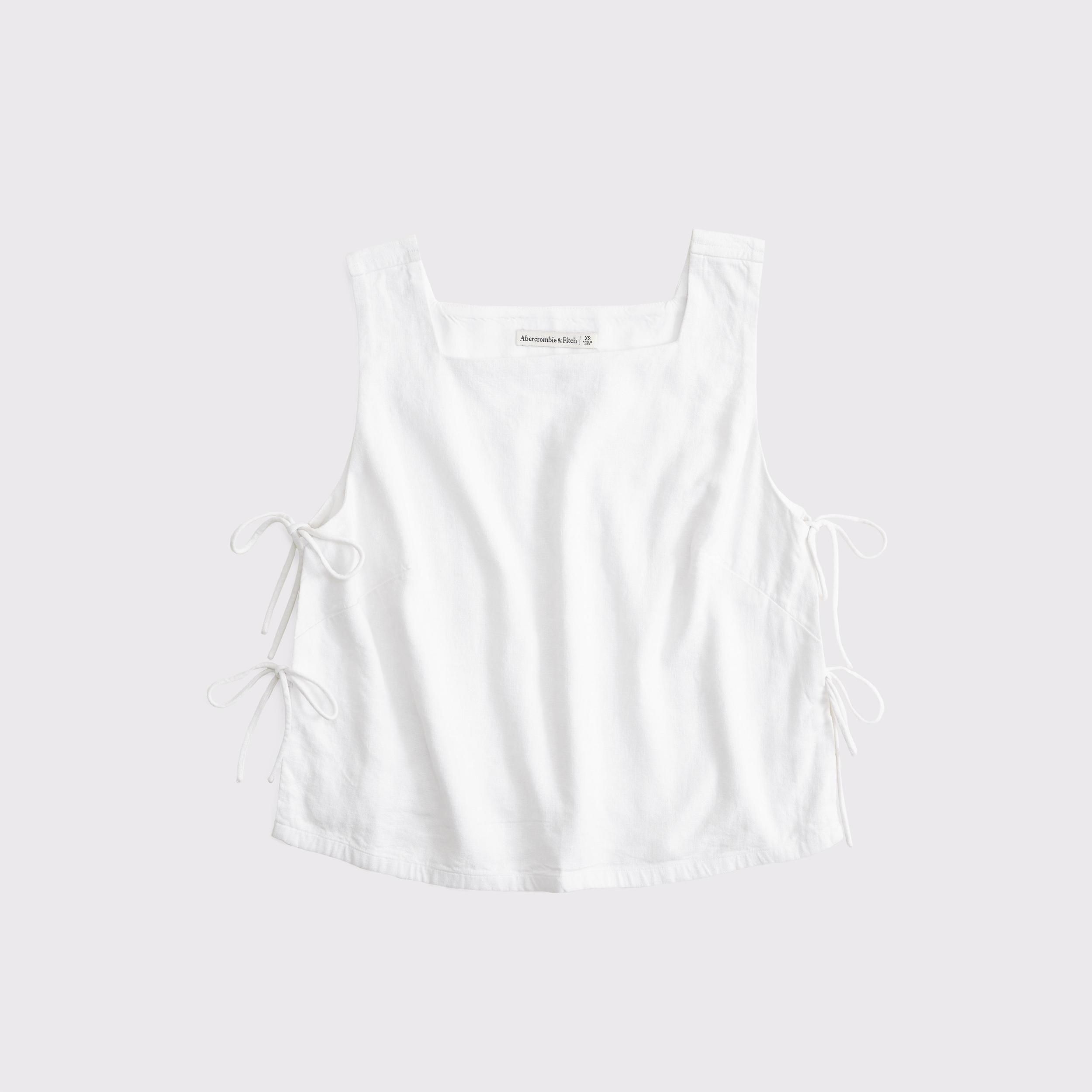 Apron Linen-Blend Set Top Product Image