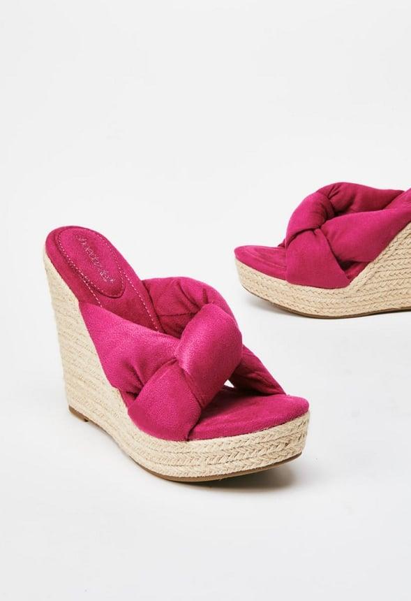 JustFab Margaux Platform Loafer Pump Womens Black/ White Size 8.5 Product Image