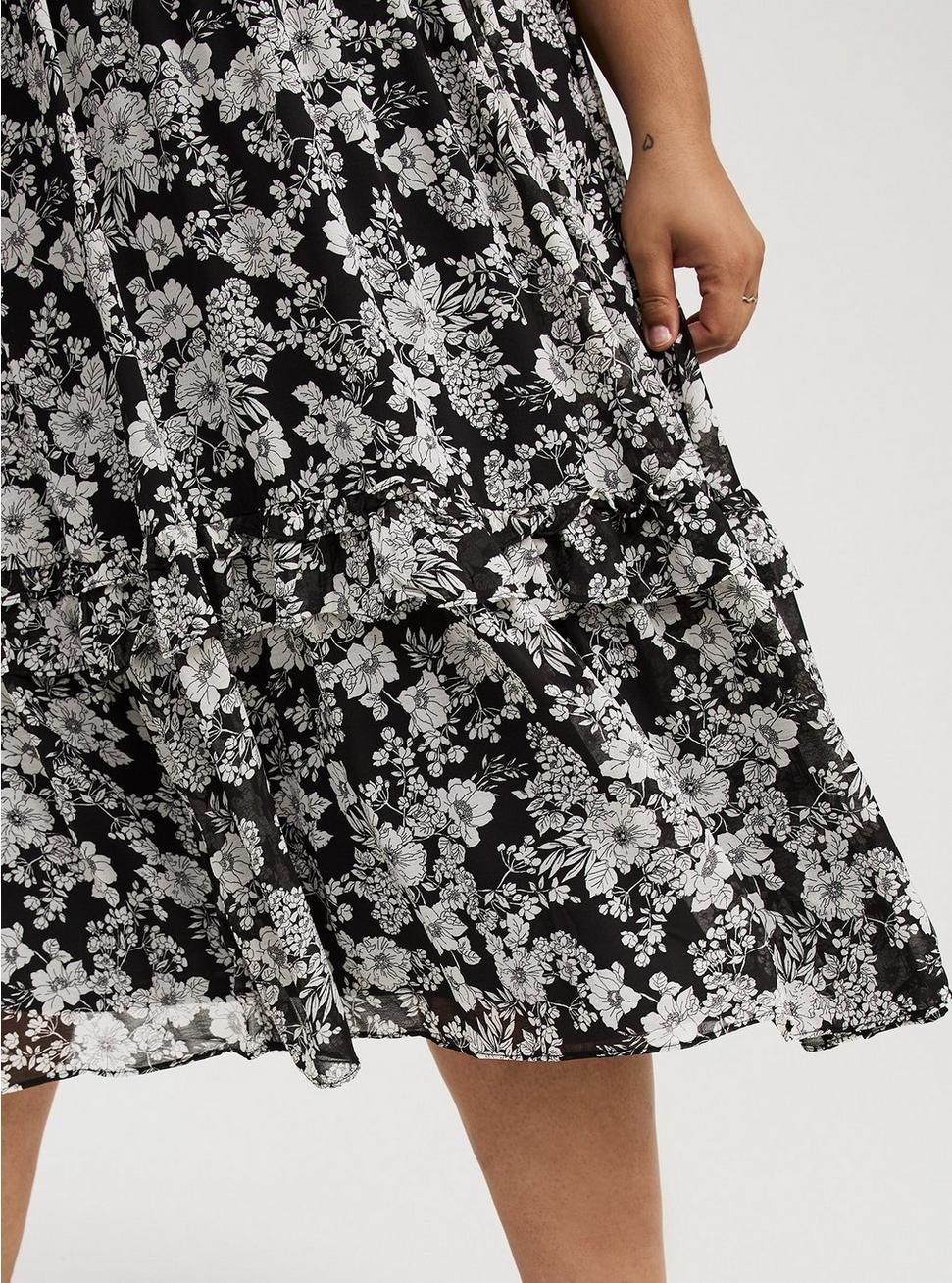 Midi V-Neck Ruffle Dress Product Image