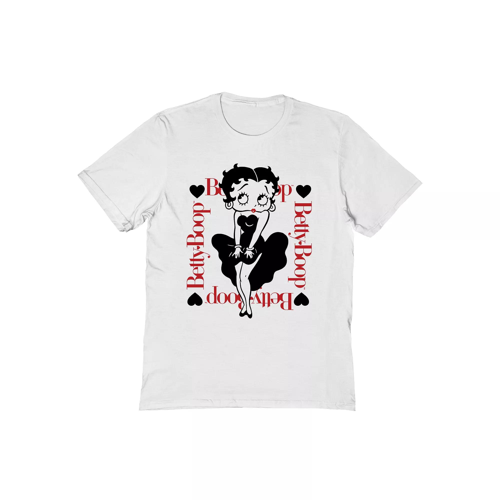 Men's Betty Boop T-Shirt, Size: Small, White Product Image