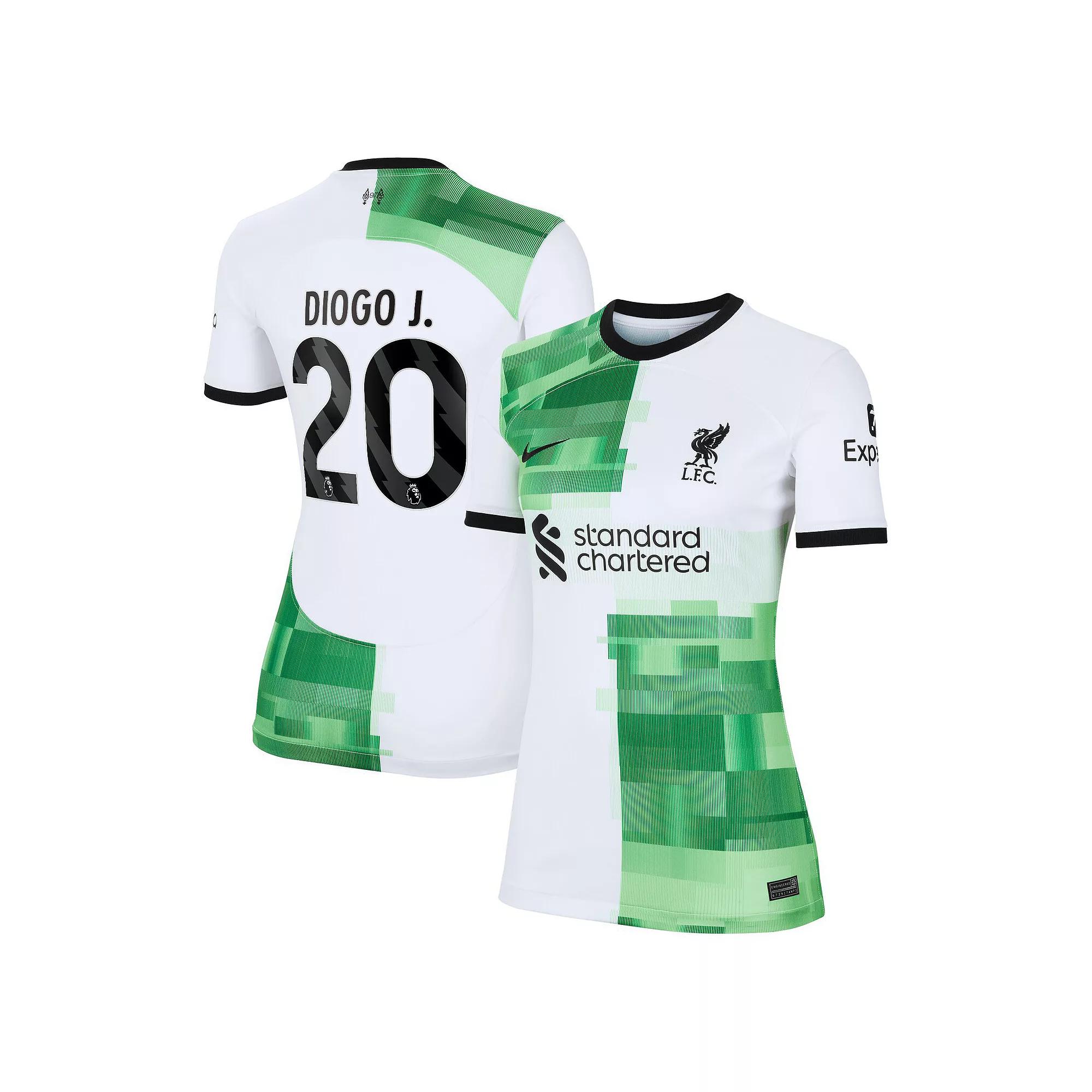 Women's Nike Diogo Jota White Liverpool 2023/24 Away Replica Player Jersey, Size: Small, Lvp White Product Image
