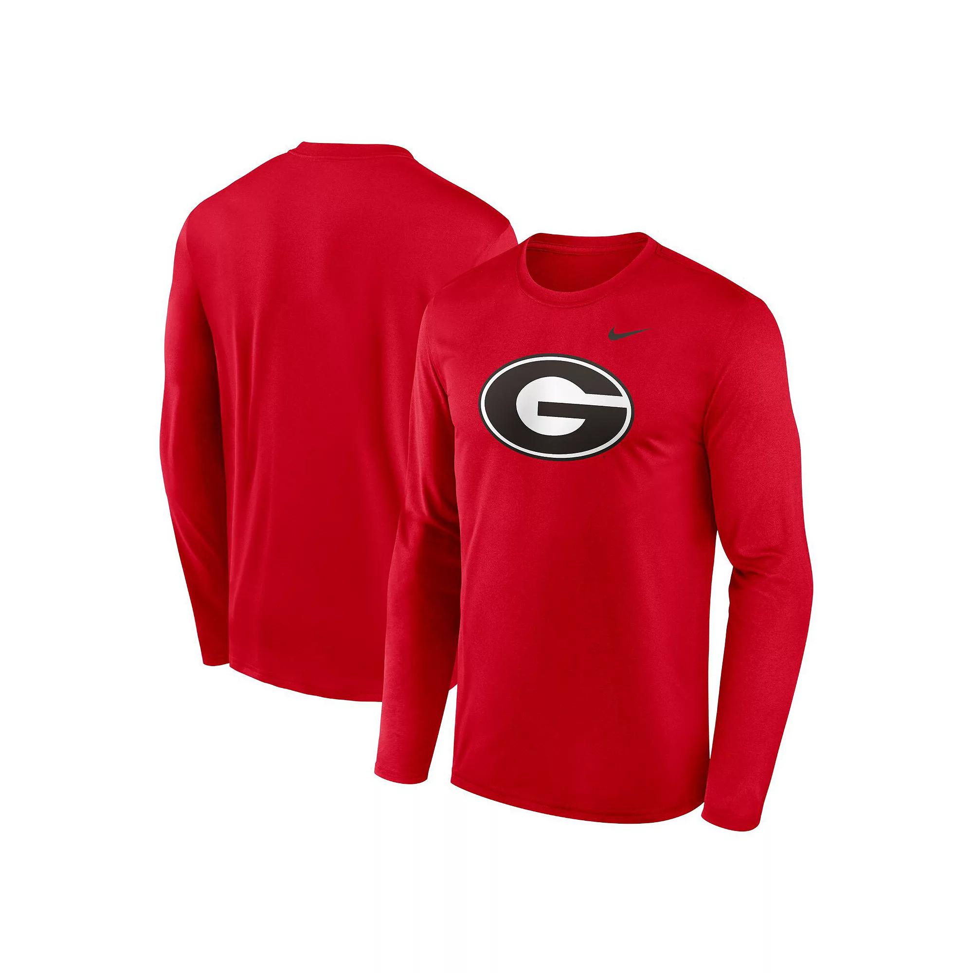 Men's Nike Red Georgia Bulldogs Primetime Primary Legend Long Sleeve T-Shirt,  Product Image