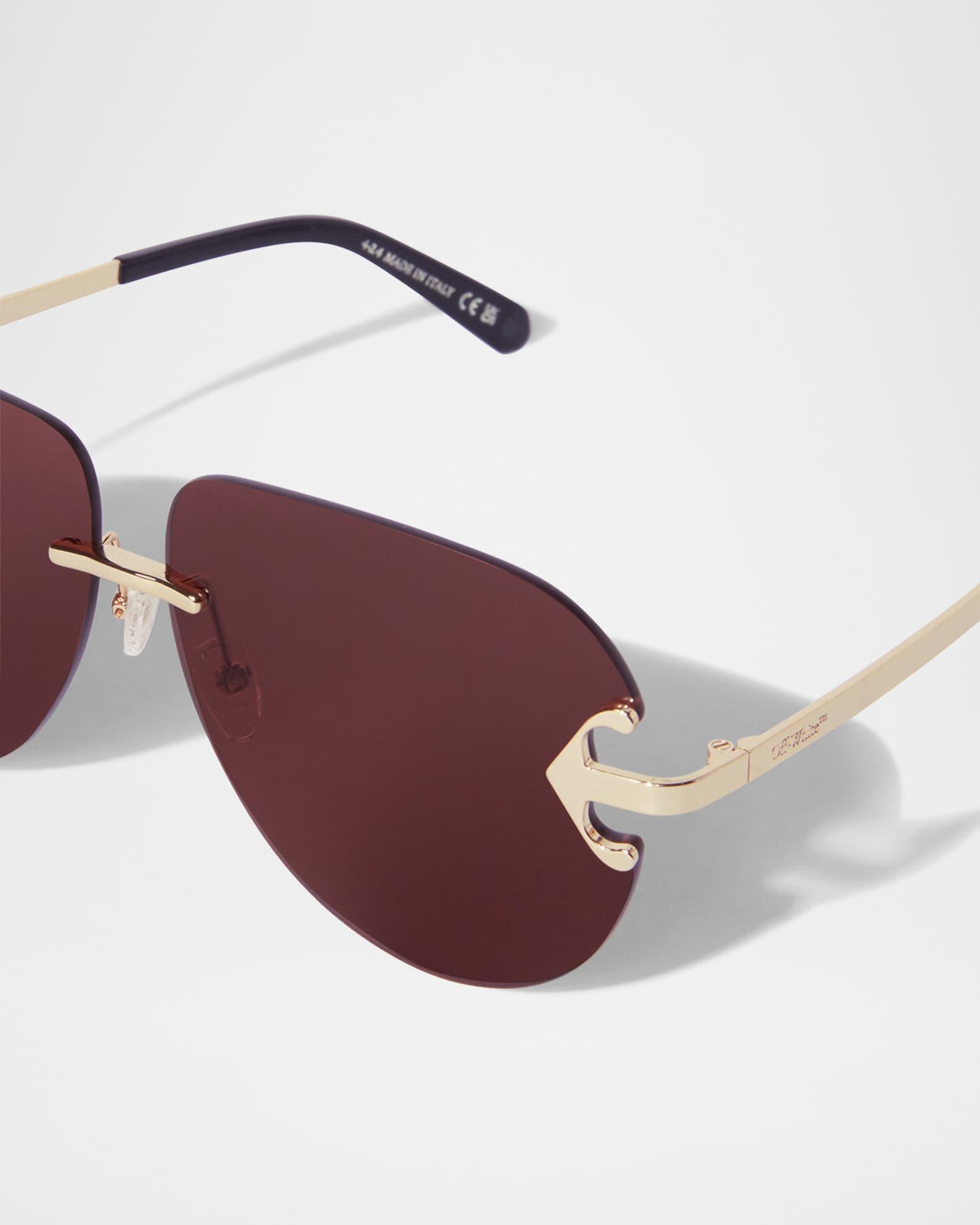 Mens Alexandria Metal Round Sunglasses Product Image