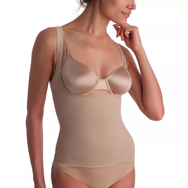 Plus Size Naomi & Nicole Firm Control Shapewear Unbelievable Comfort Step-In Torsette Camisole 7770, Womens Product Image