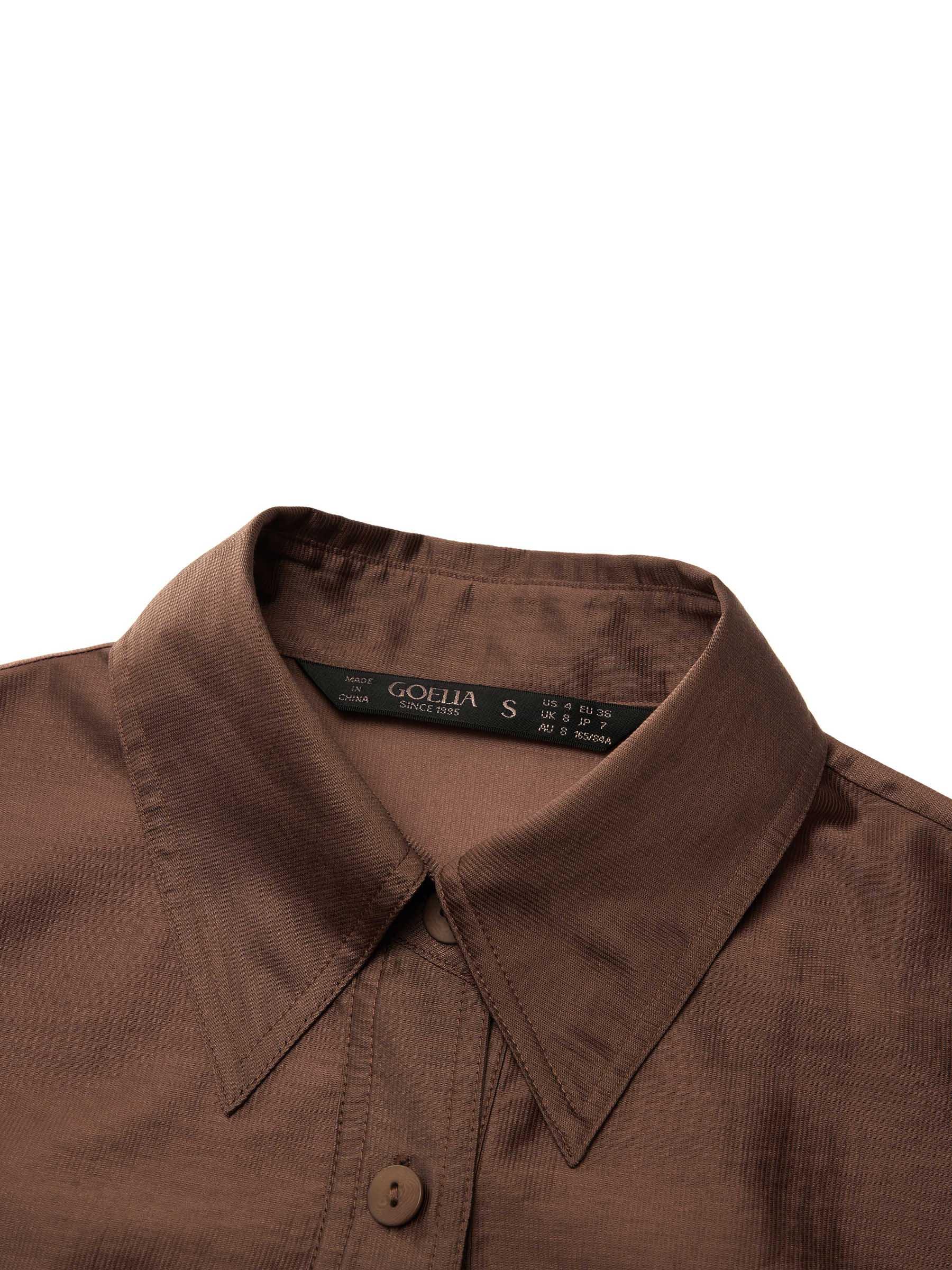 Tencel Blend Women Sheer Cropped Jacket Product Image