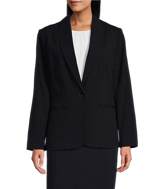 Investments Platinum Suiting Long Sleeve One Button Notch Lapel Blazer Product Image