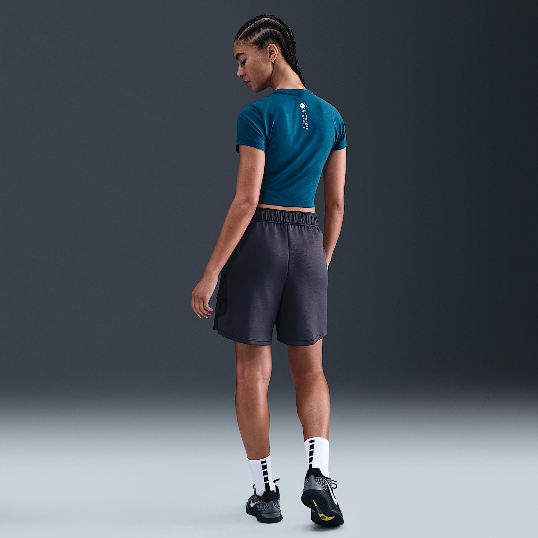 Nike Womens Sabrina Short-Sleeve Cropped T-Shirt | HV6990-415 Product Image