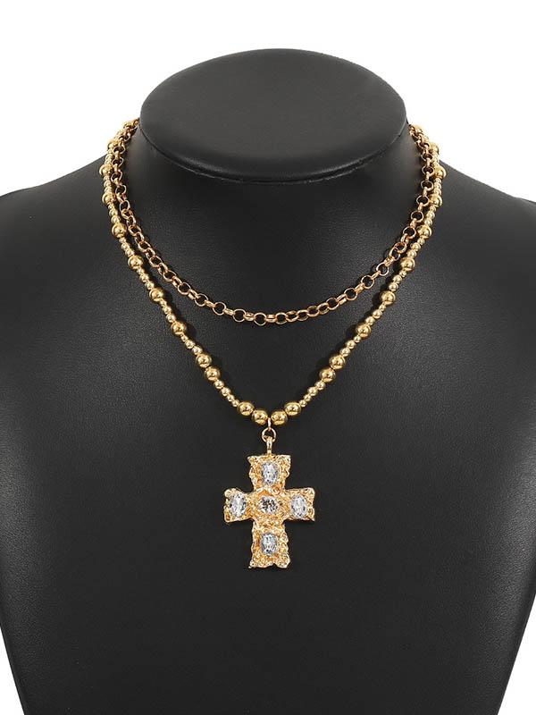 Geometric Layered Necklaces Accessories Product Image