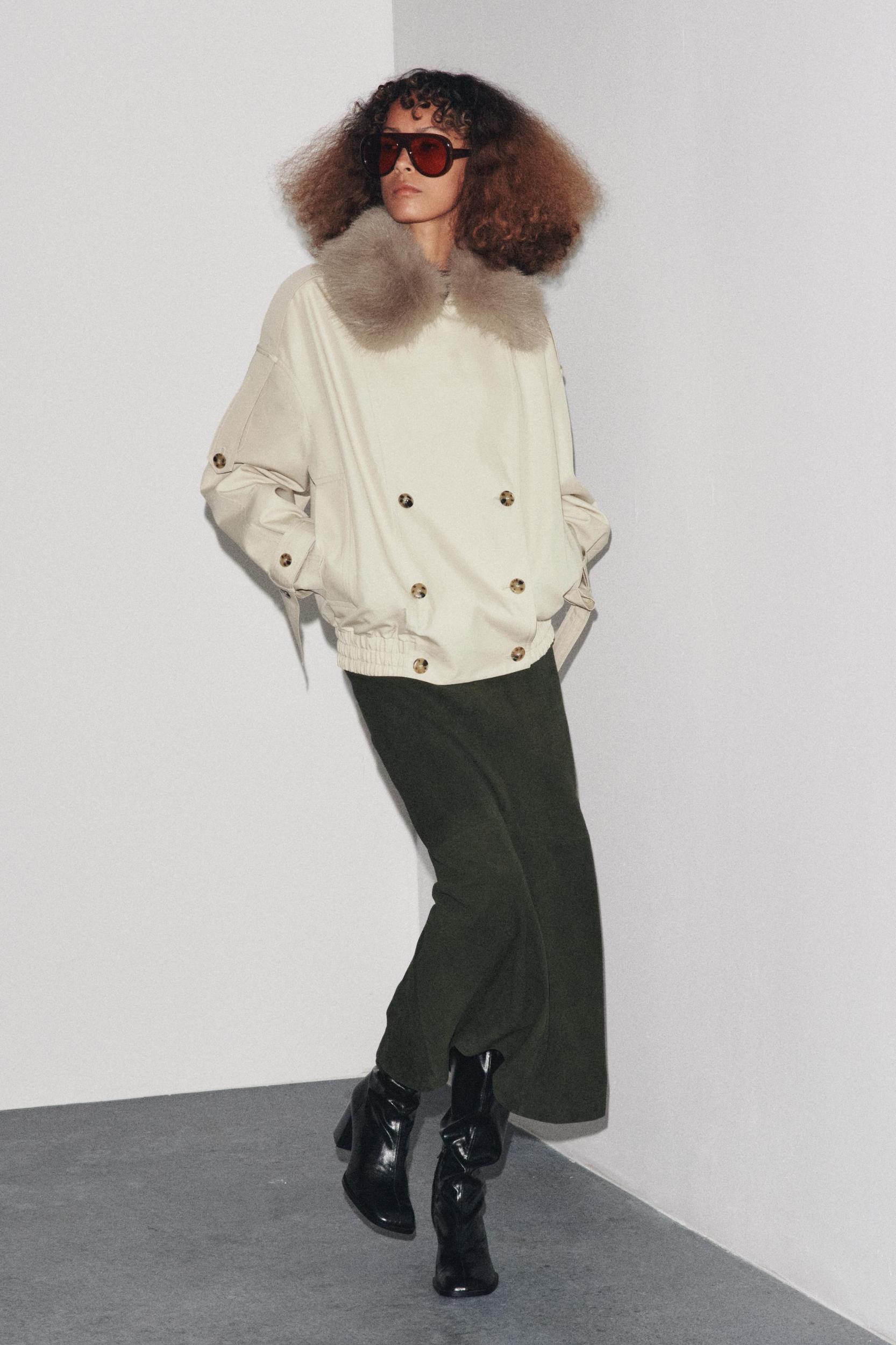 ZW COLLECTION WATER REPELLENT SHORT TRENCH COAT Product Image