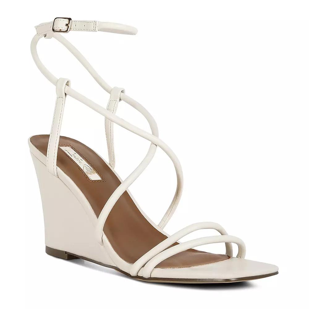 London Rag Gram Hunt Women's Wedge Sandals, Size: 10, White Product Image