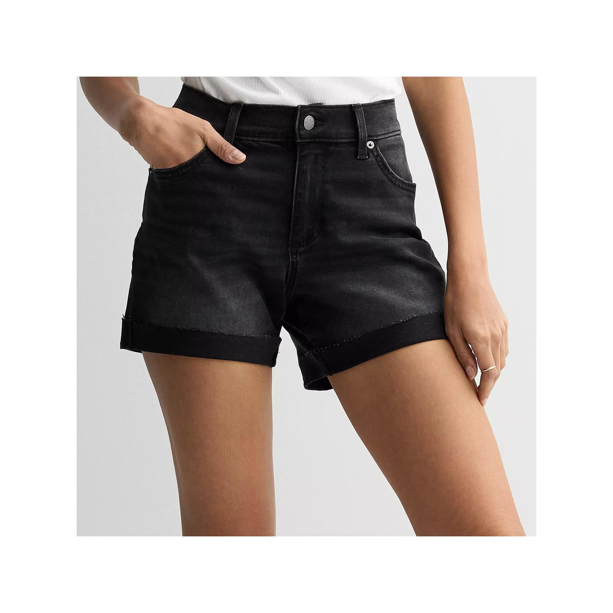 Womens Sonoma Goods For Life Mid Rise Roll Cuff Shorts Product Image