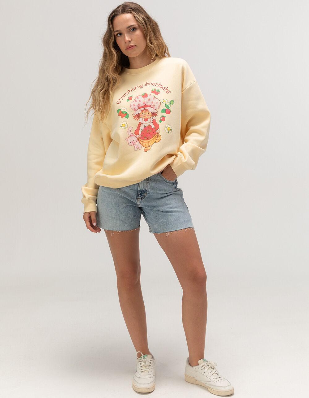 STRAWBERRY SHORTCAKE Womens Crewneck Sweatshirt - YELLOW Product Image