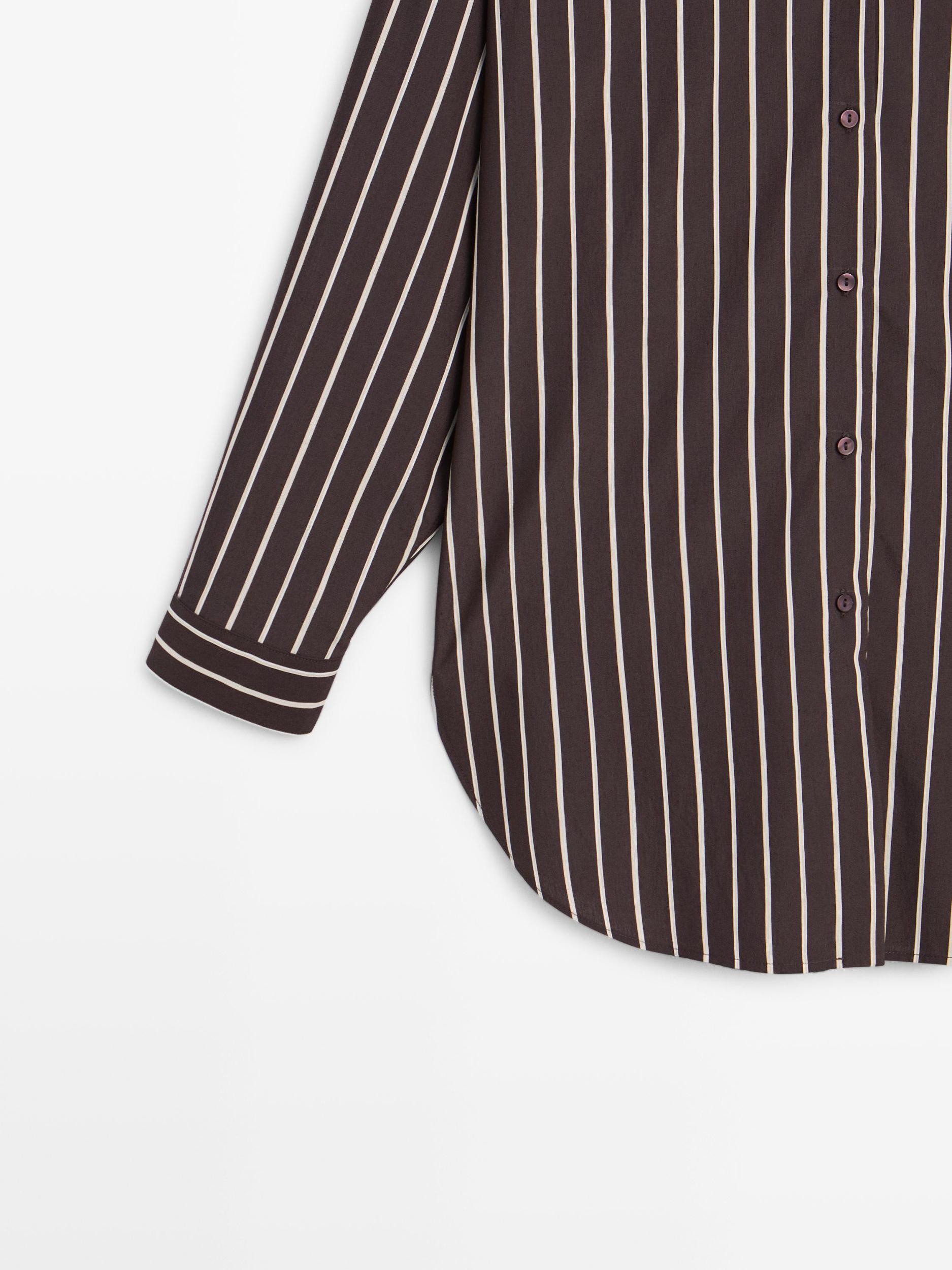 Loose-fitting striped shirt Product Image