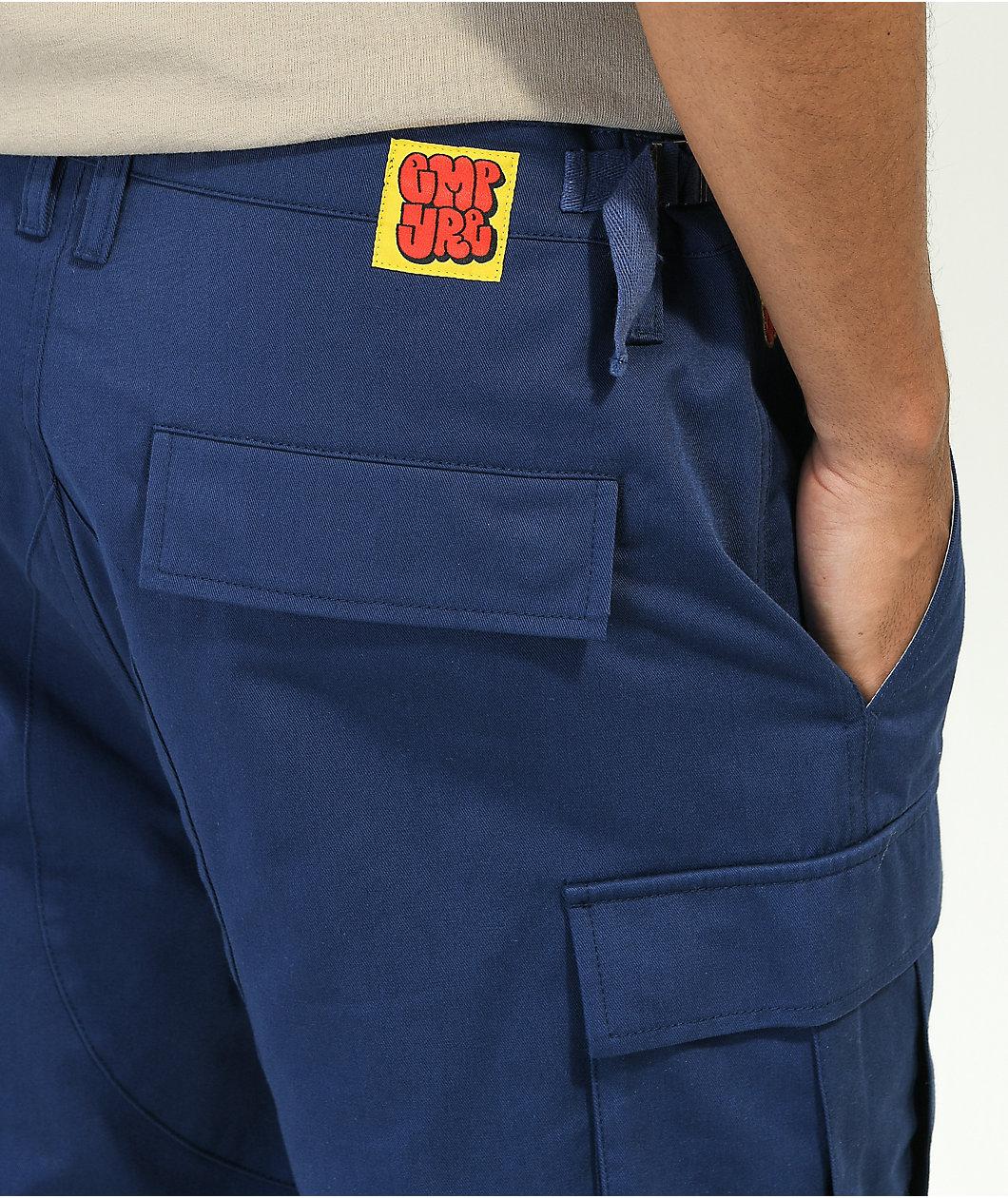 Empyre Loose Fit Navy Cargo Skate Pants Product Image