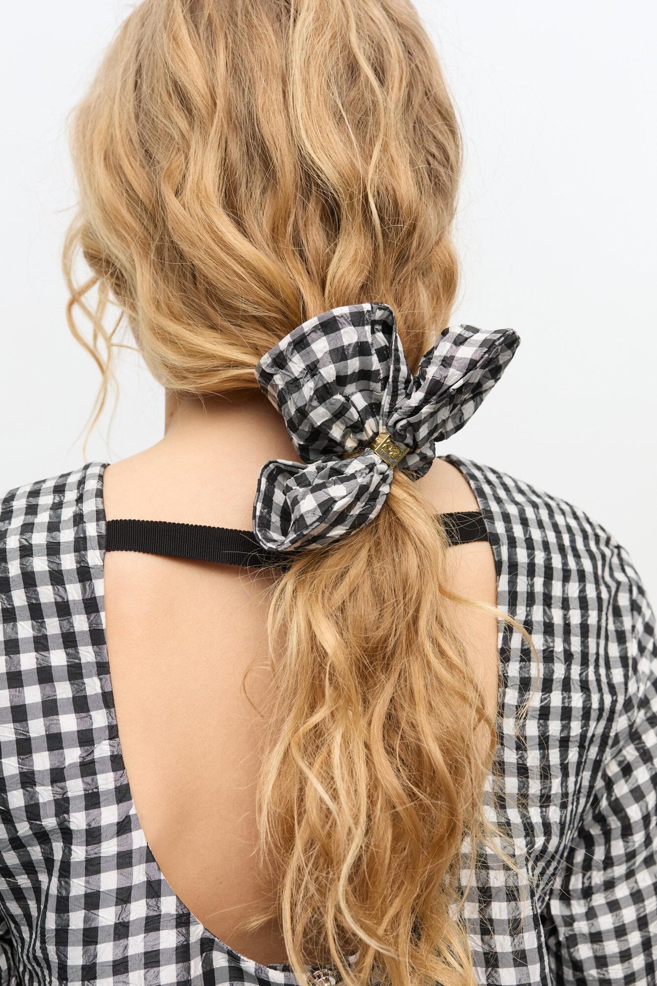 Black Check Scrunchie Product Image