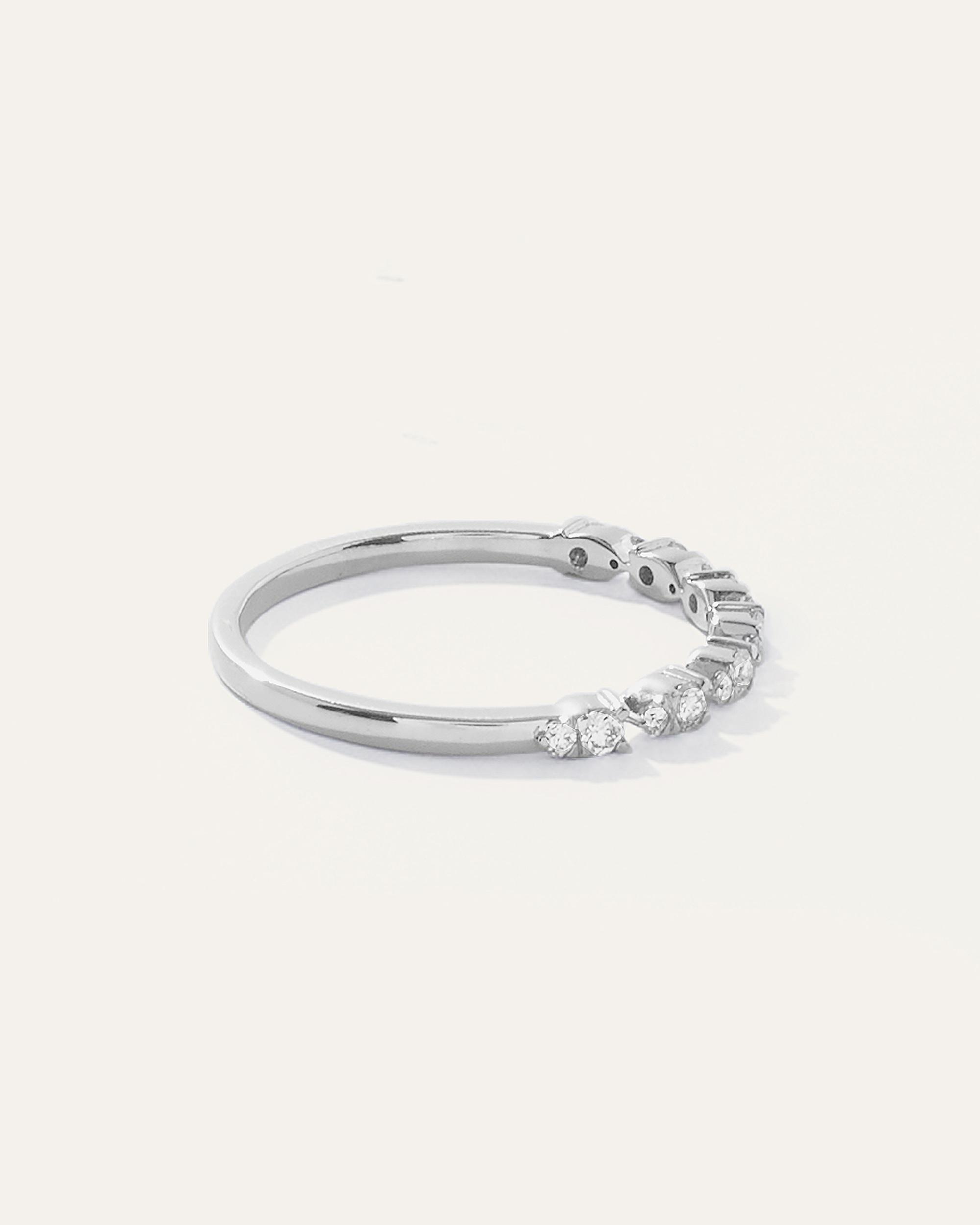 Quince | Women's 14K Gold Pear Diamond Half Eternity Band Rings Product Image