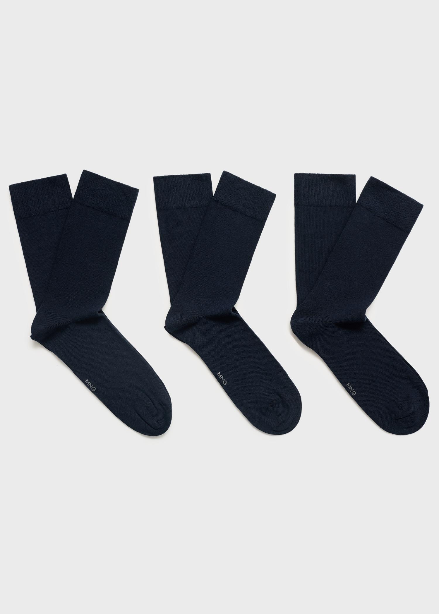 Pack of 3 cotton socks - Men | MANGO USA Product Image