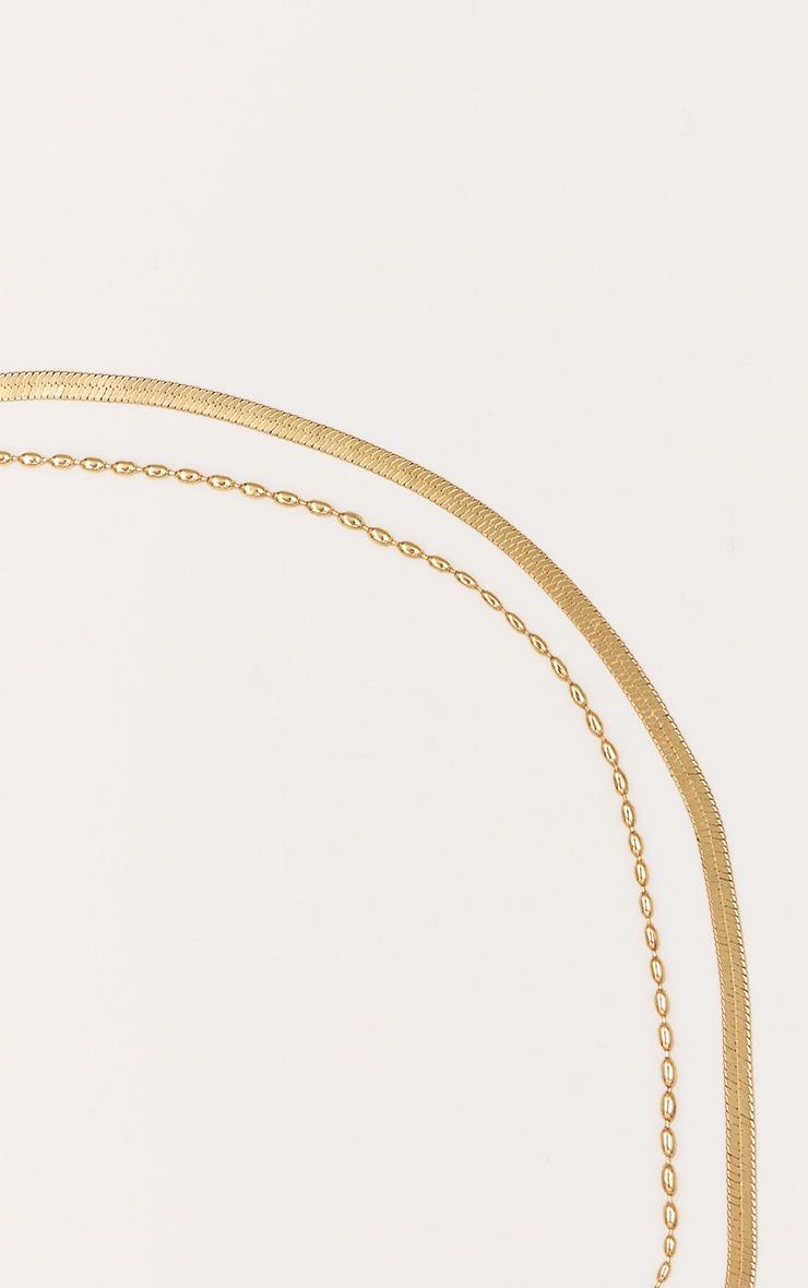 Gold Snake Chain Layer Necklace Product Image