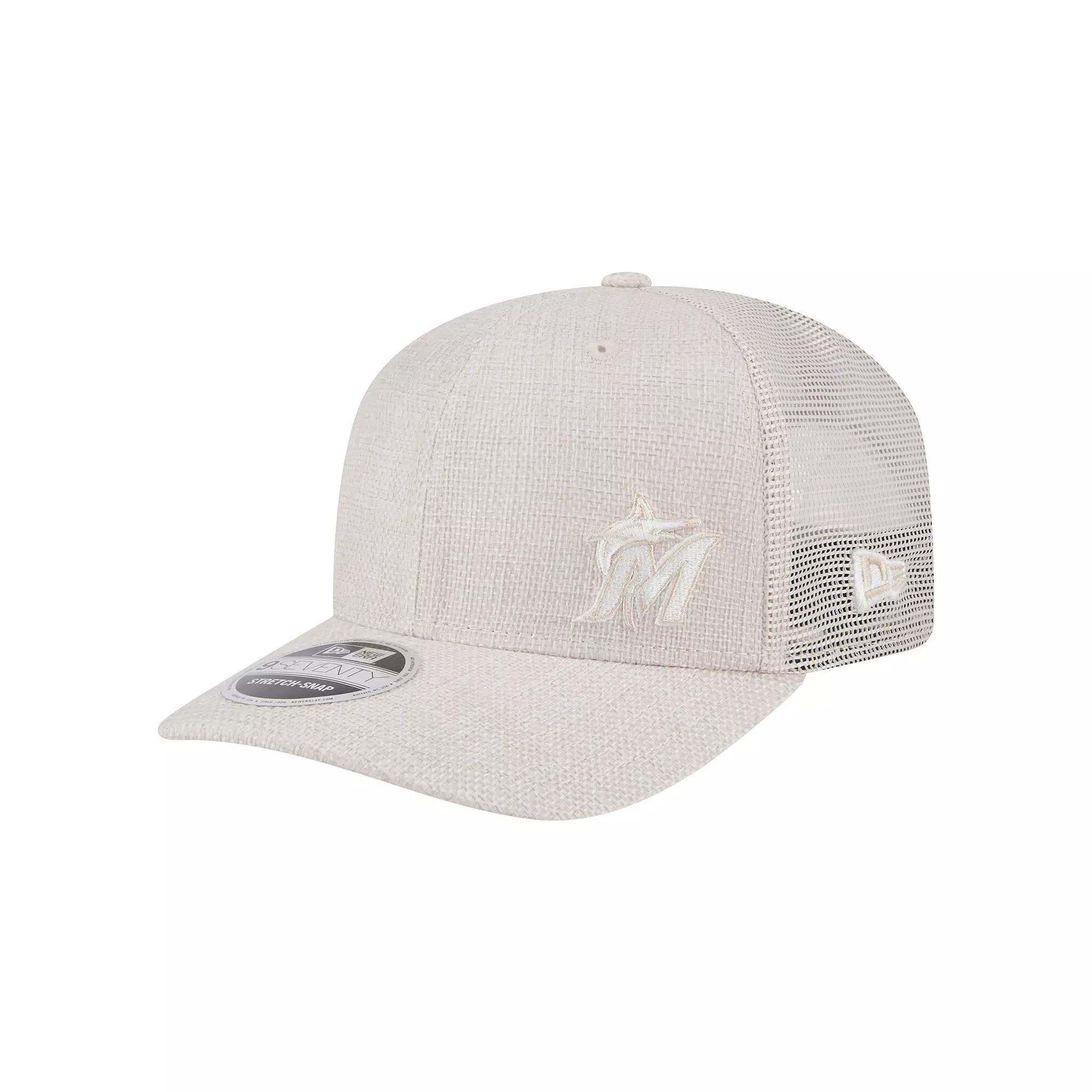 Men's New Era Light Beige Miami Marlins Flawless 9SEVENTY Stretch-Snap Hat, Lt Bei Product Image
