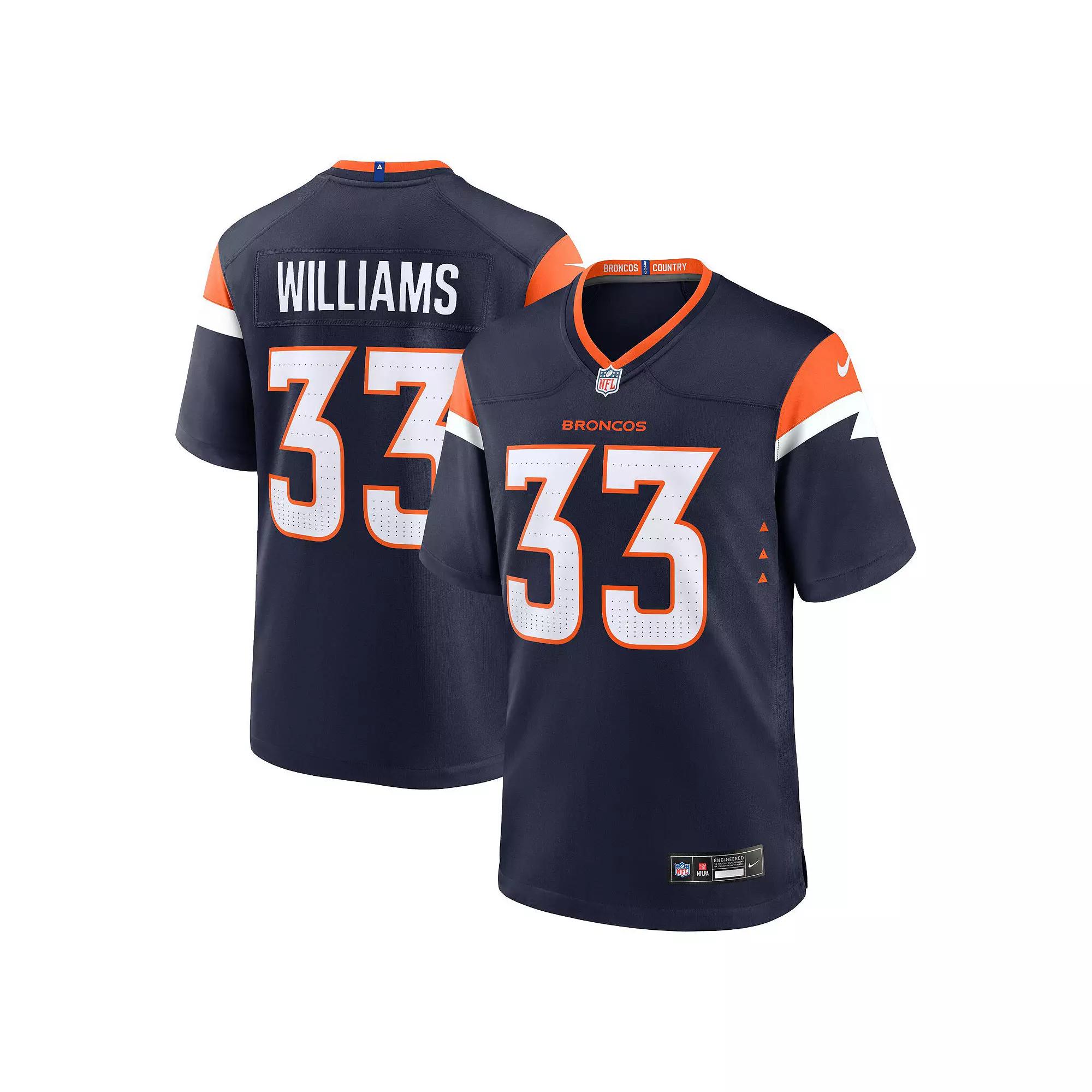 Men's Nike Javonte Williams Navy Denver Broncos Alternate Game Jersey, Size: 3XL, Blue Product Image