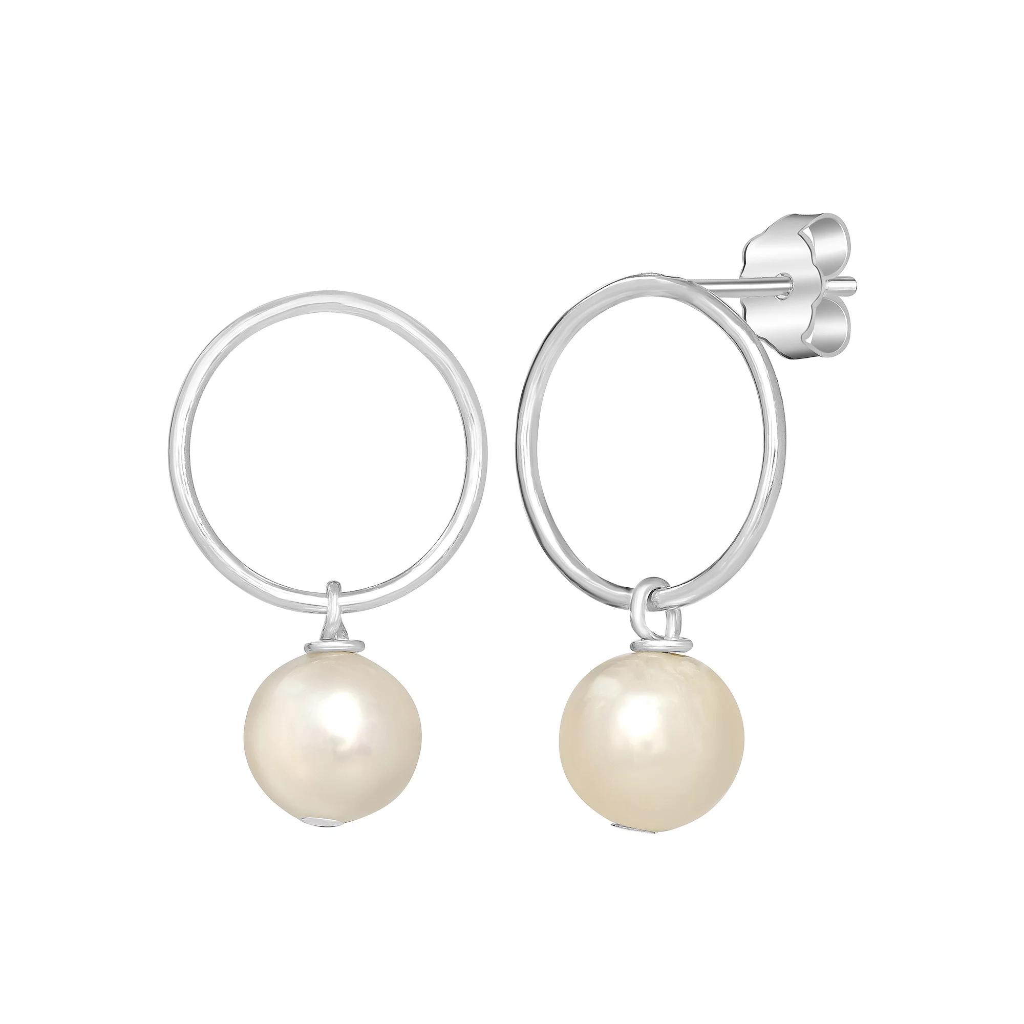 Gemistry Sterling Silver Open Circle Drop Earrings, Women's Product Image