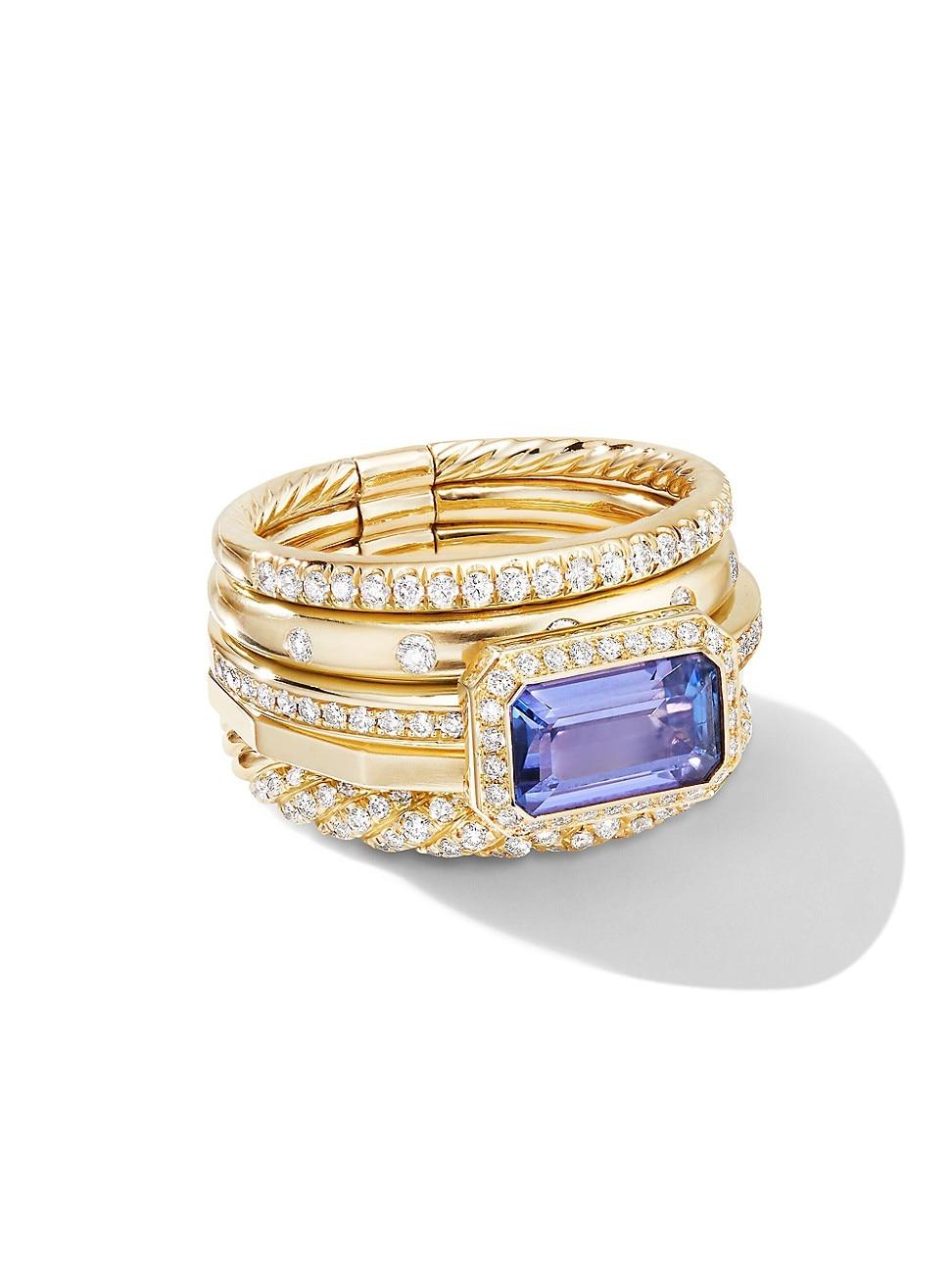 Womens Stax Statement Ring in 18K Yellow Gold Product Image