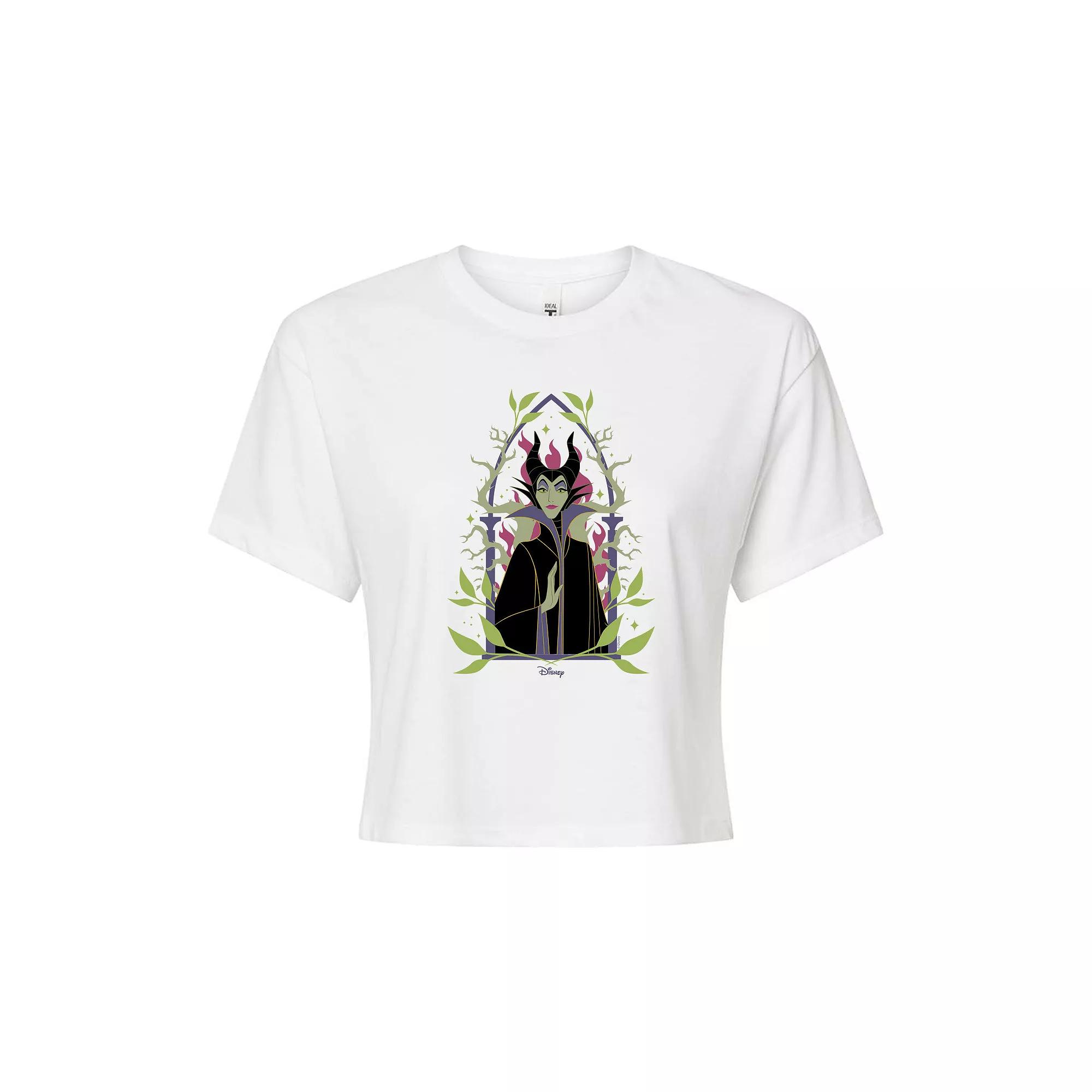 Disney's Sleeping Beauty Maleficent Juniors' Cropped Tee, Girl's,  Product Image