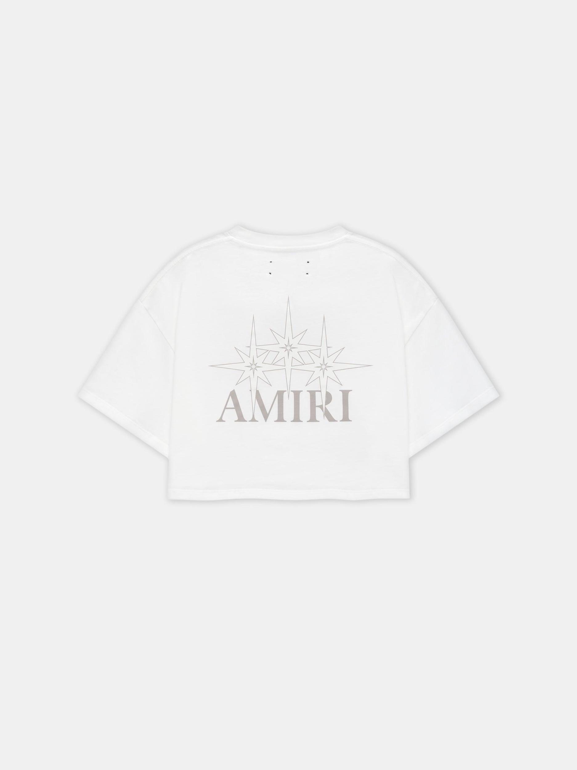 WOMEN - WOMEN'S AMIRI STARBURST CROPPED TEE - Ivory Female Product Image