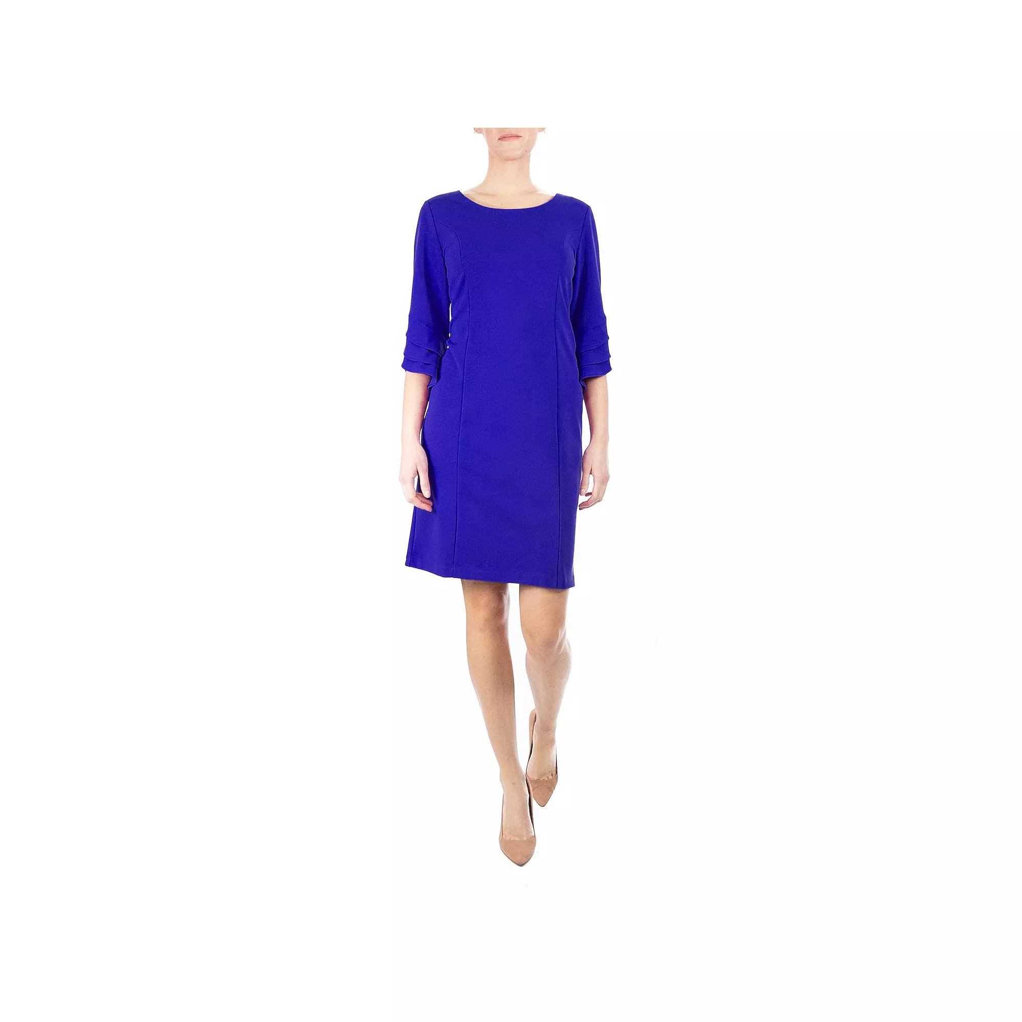Women's Nina Leonard Tiered Sleeve Sheath Dress,  Product Image