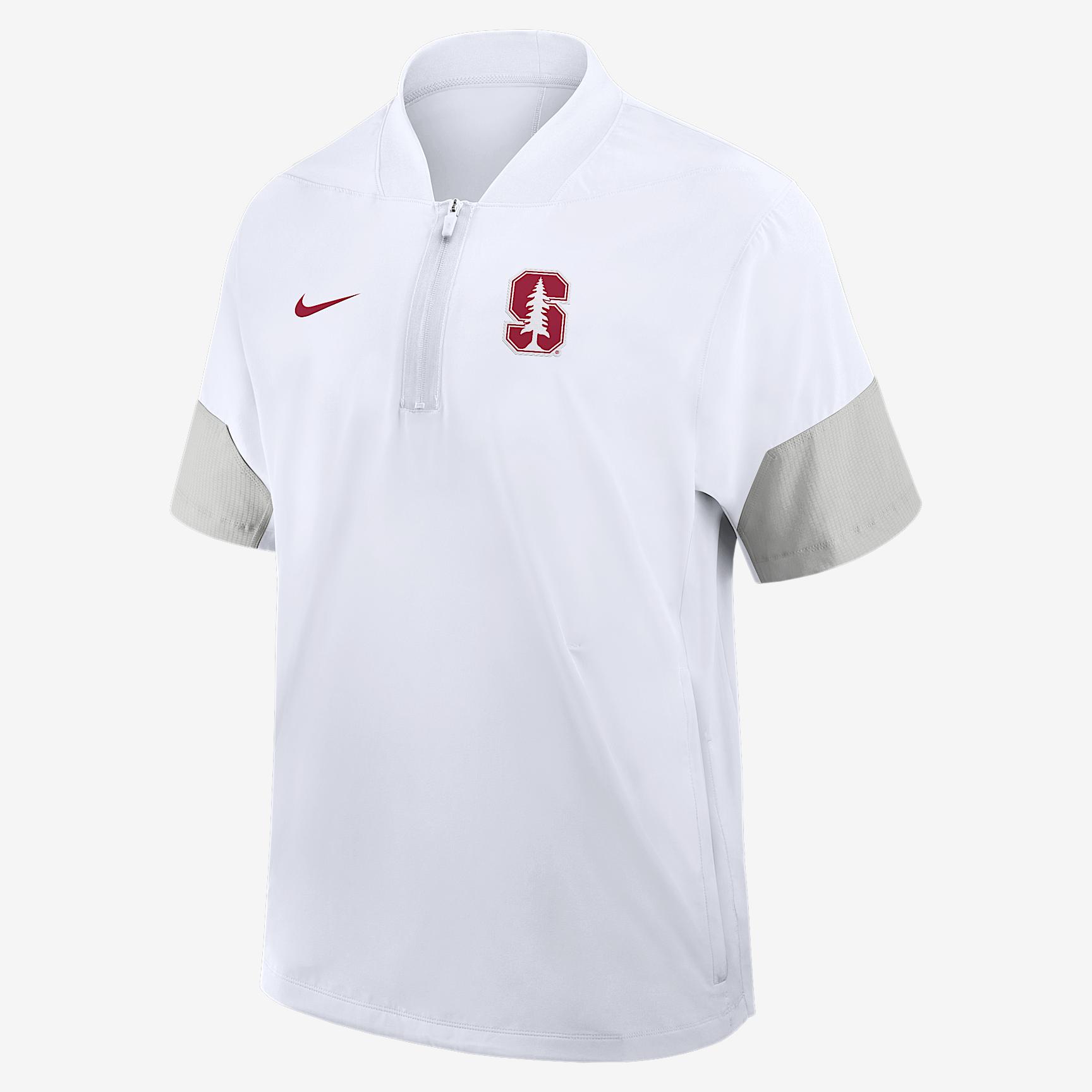 Stanford Sideline Coach Nike Men's College 1/2-Zip Short-Sleeve Jacket Product Image