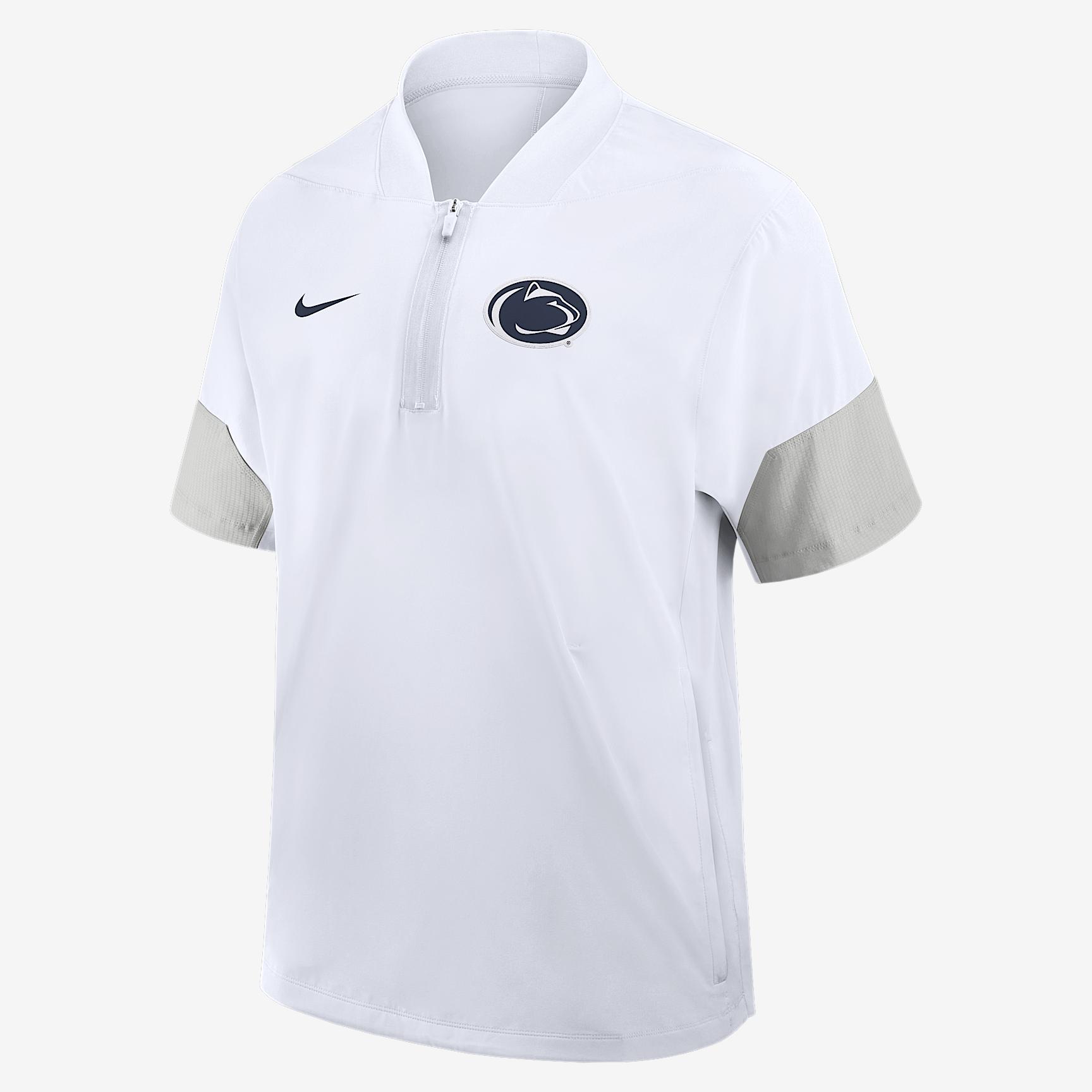Penn State Sideline Coach Nike Mens College 1/2-Zip Short-Sleeve Jacket | 03BO0CEBPSN-6XU Product Image